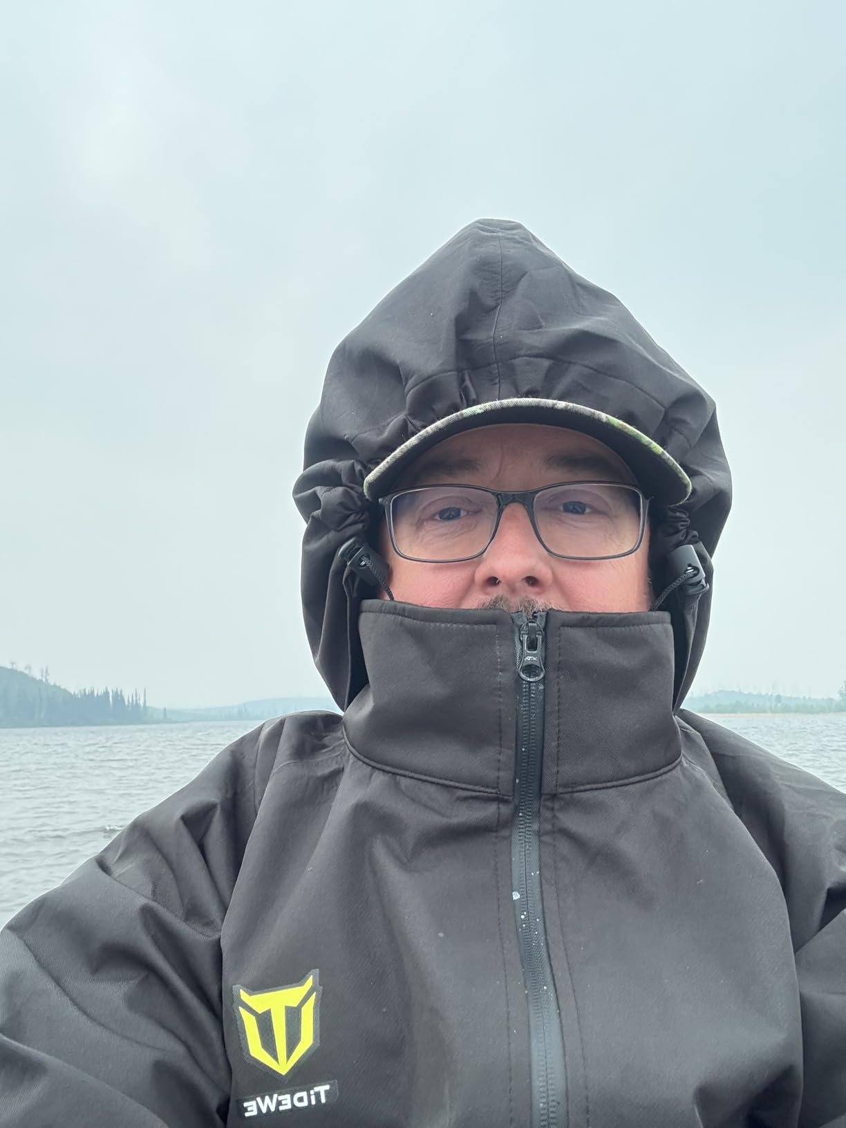 TIDEWE Rain Suit for Men, Waterproof Lightweight 2-Piece Rain Gear | Sealed seams, Adjustable hood cuffs and waist, High-density fabric, Fishing, Outdoor work, Hunting, Hiking, Storage bag customer photo 2