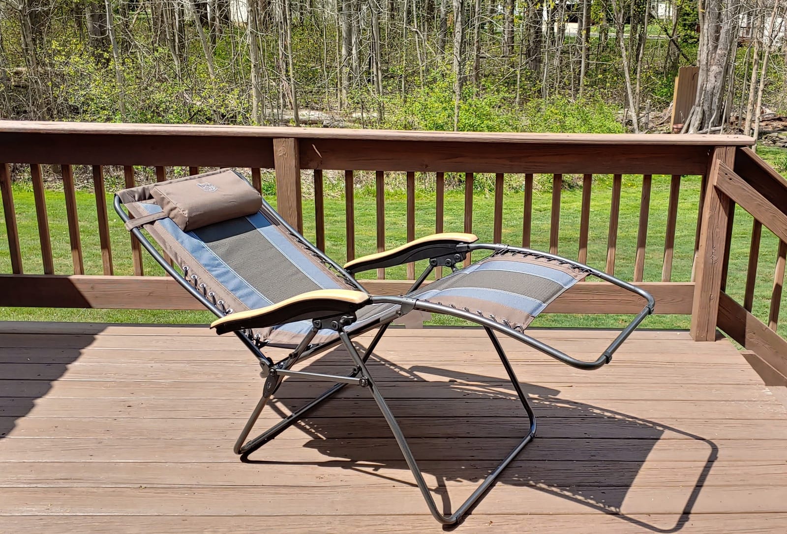 Timber Ridge Oversized Zero Gravity Chair, Padded Reclining Lounge Chair with Adjustable Headrest & Cup Holder, Heavy Duty Support 350 lbs, Foldable for Camping, Lawn, Outdoor & Indoor | 72