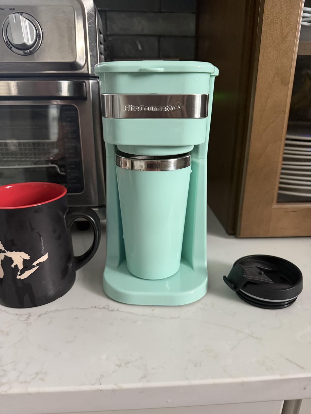 Elite Gourmet EHC111A Personal Single-Serve Compact Coffee Maker, Black customer photo 1