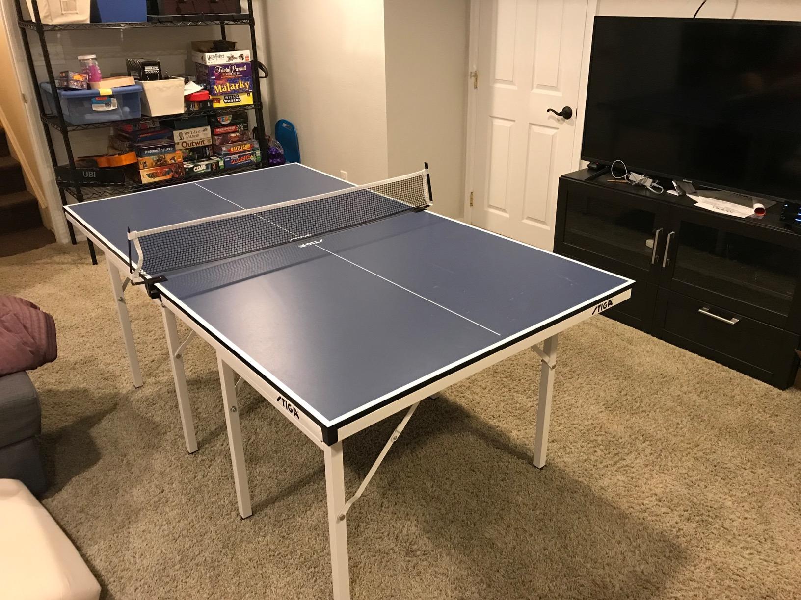 STIGA Space Saver - Compact Ping Pong Table - Separate Table Halves - Regulation Height - No Assembly Required customer photo 1