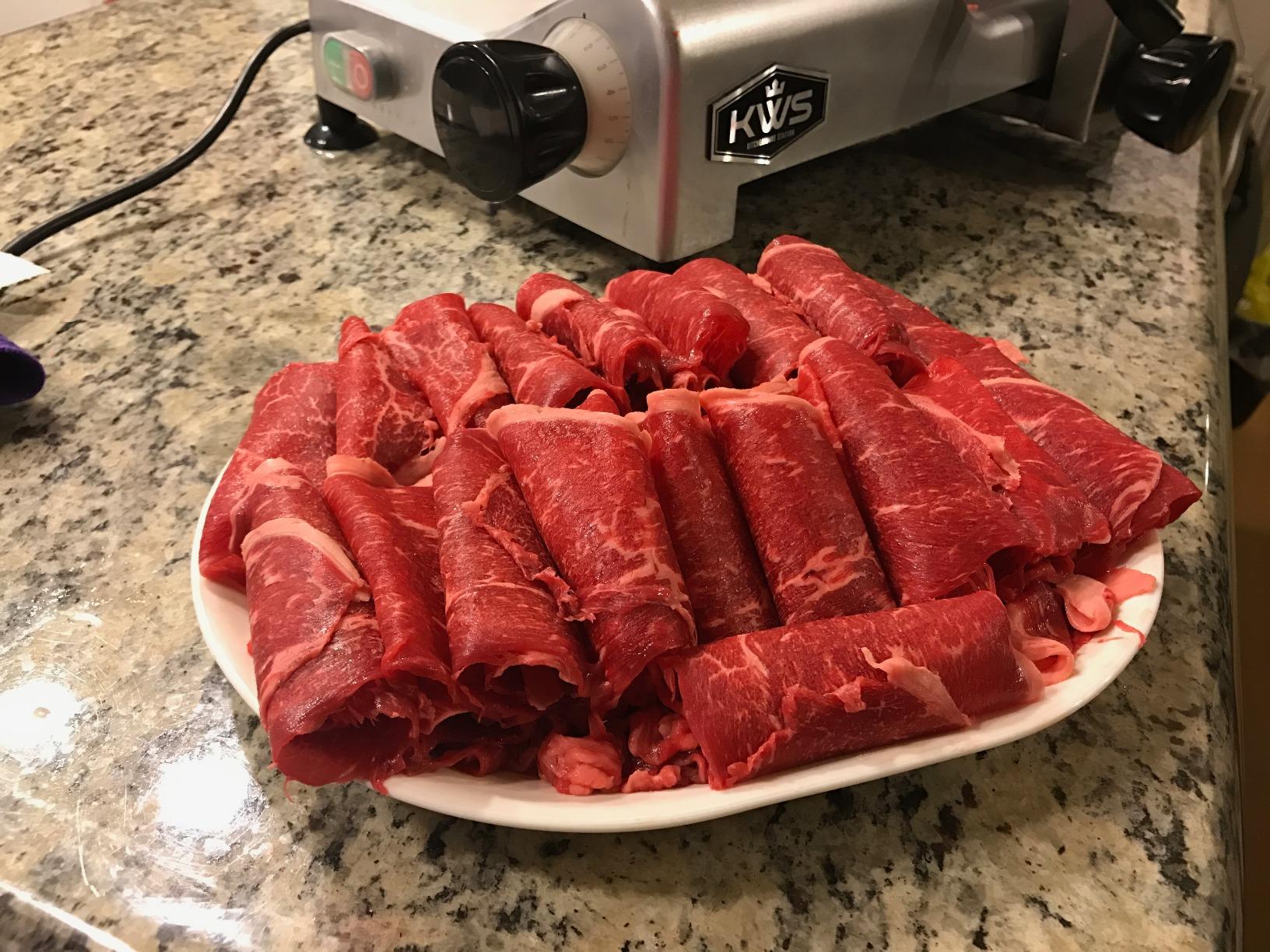 KWS KitchenWare Station MS-12ES Commercial 420W Electric Meat Slicer, 12-Inch Stainless Steel Blade & Extended Back Space, Frozen Meat/Cheese/Food Slicer Low Noises [ETL, NSF Certified] customer photo 1