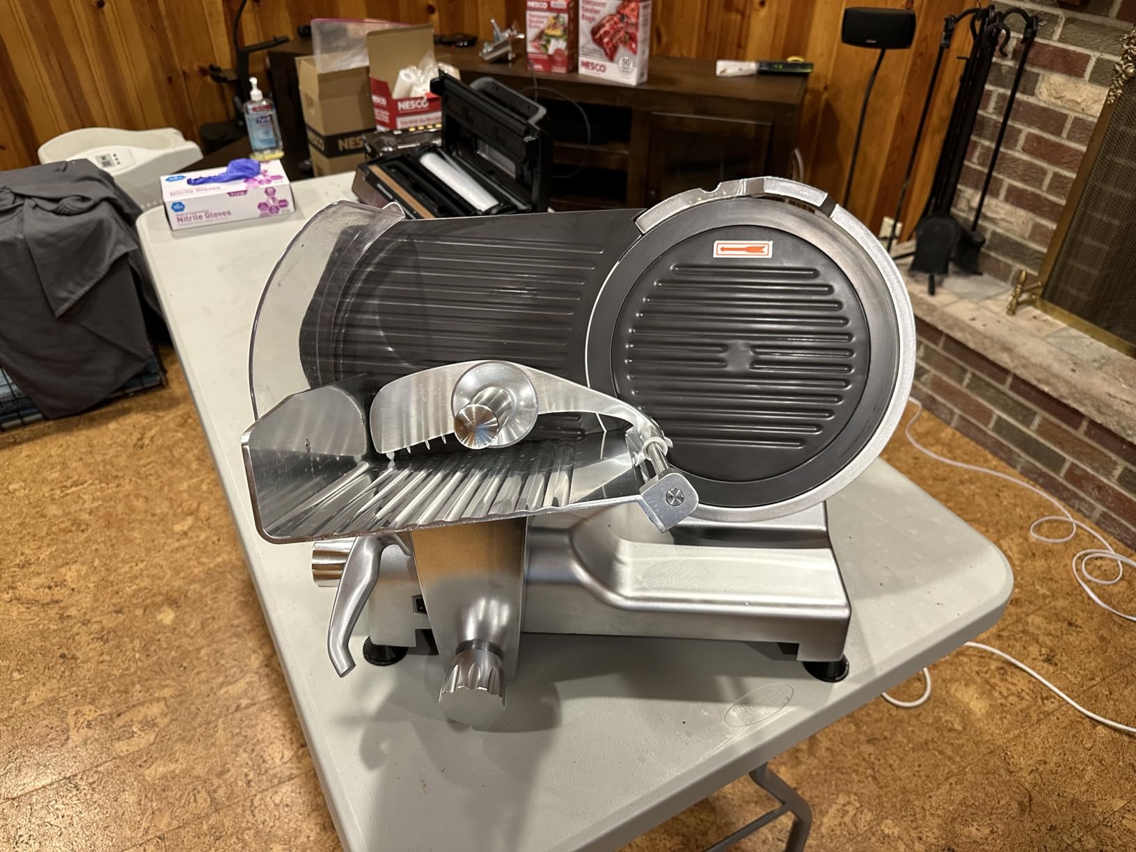 KWS KitchenWare Station MS-12ES Commercial 420W Electric Meat Slicer, 12-Inch Stainless Steel Blade & Extended Back Space, Frozen Meat/Cheese/Food Slicer Low Noises [ETL, NSF Certified] customer photo 2