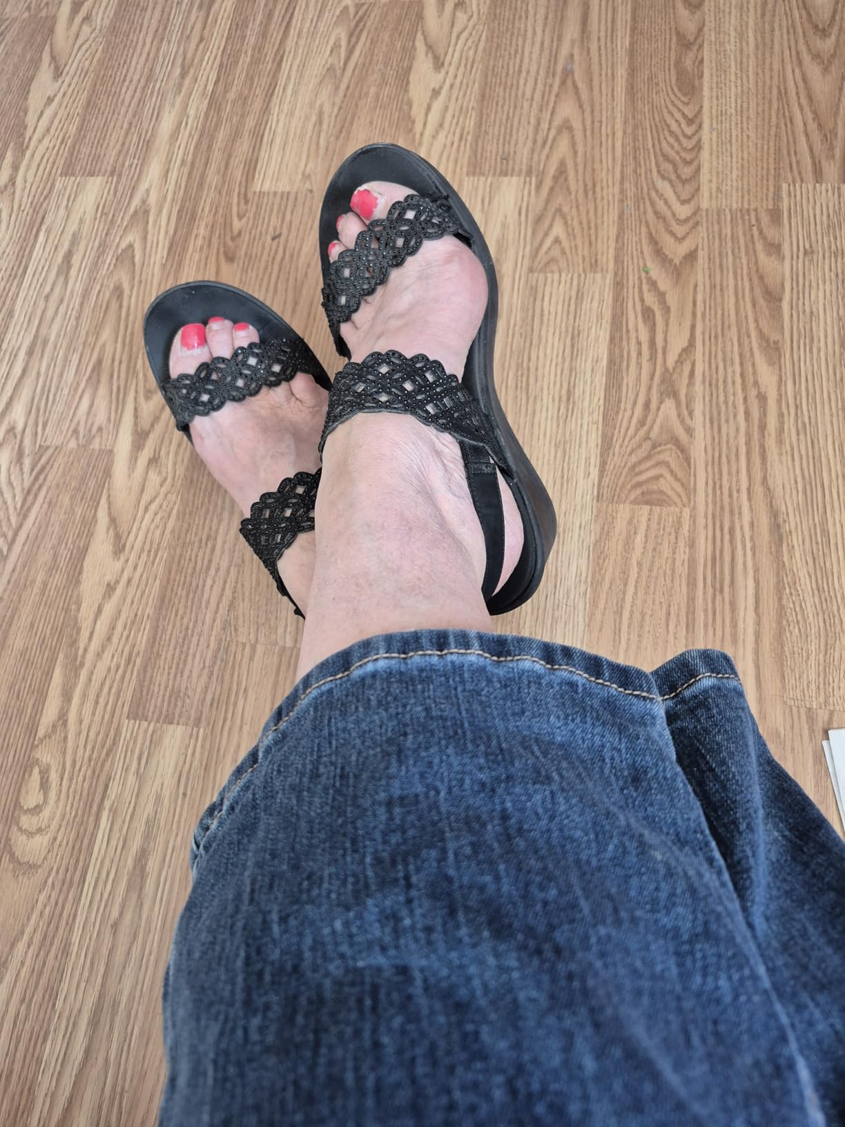 Skechers Women's Rumble on - Sassy Dayz Wedge Sandal customer photo 2