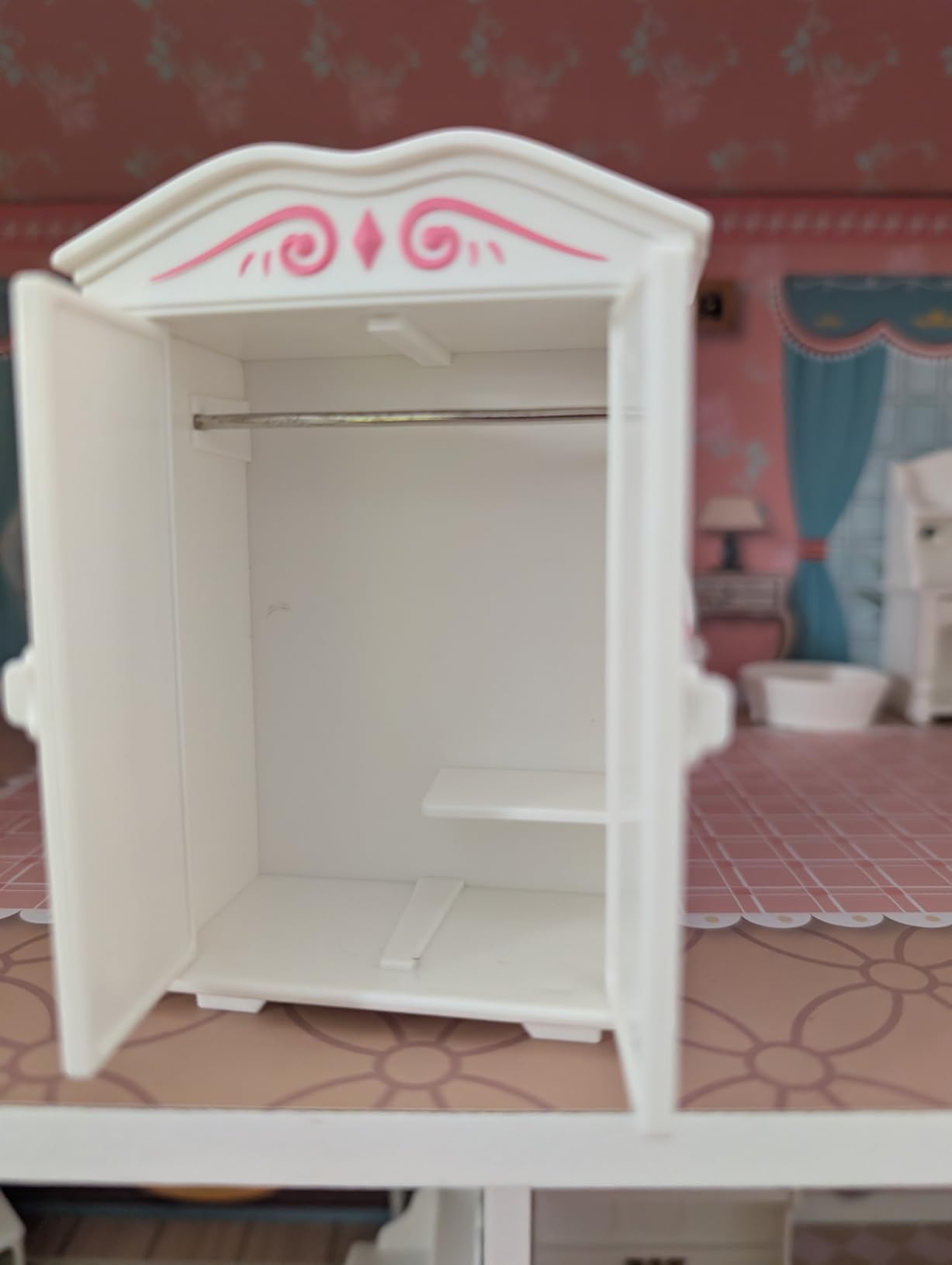 ROBUD Wooden Dollhouse with Furniture Blue for Girls 3-6 | 3-level 6-room design, 31pcs furniture set, smooth edges, durable wood, pretend play, kids gift customer photo 2