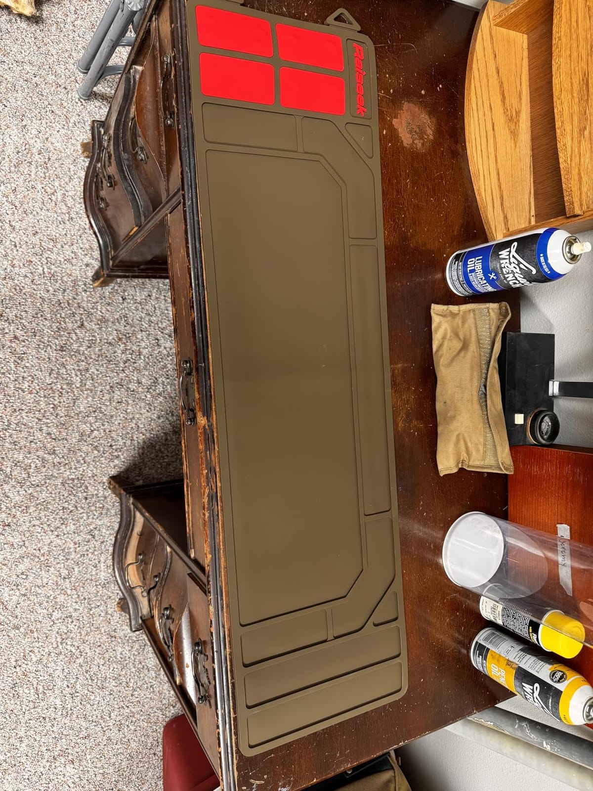 Raiseek Rifle Shotgun Cleaning Mat, Premium Large Magnetic Pad With Organizer Parts Tray, Anti-Slip Rubberized Gun Mat, Protective Workbench Pad for Gun Cleaning 36