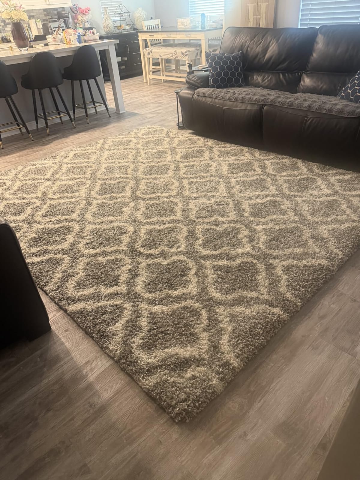 SAFAVIEH Hudson Shag Rug 8x10, Plush Large Multi Ivory & Beige SGH284E customer photo 2