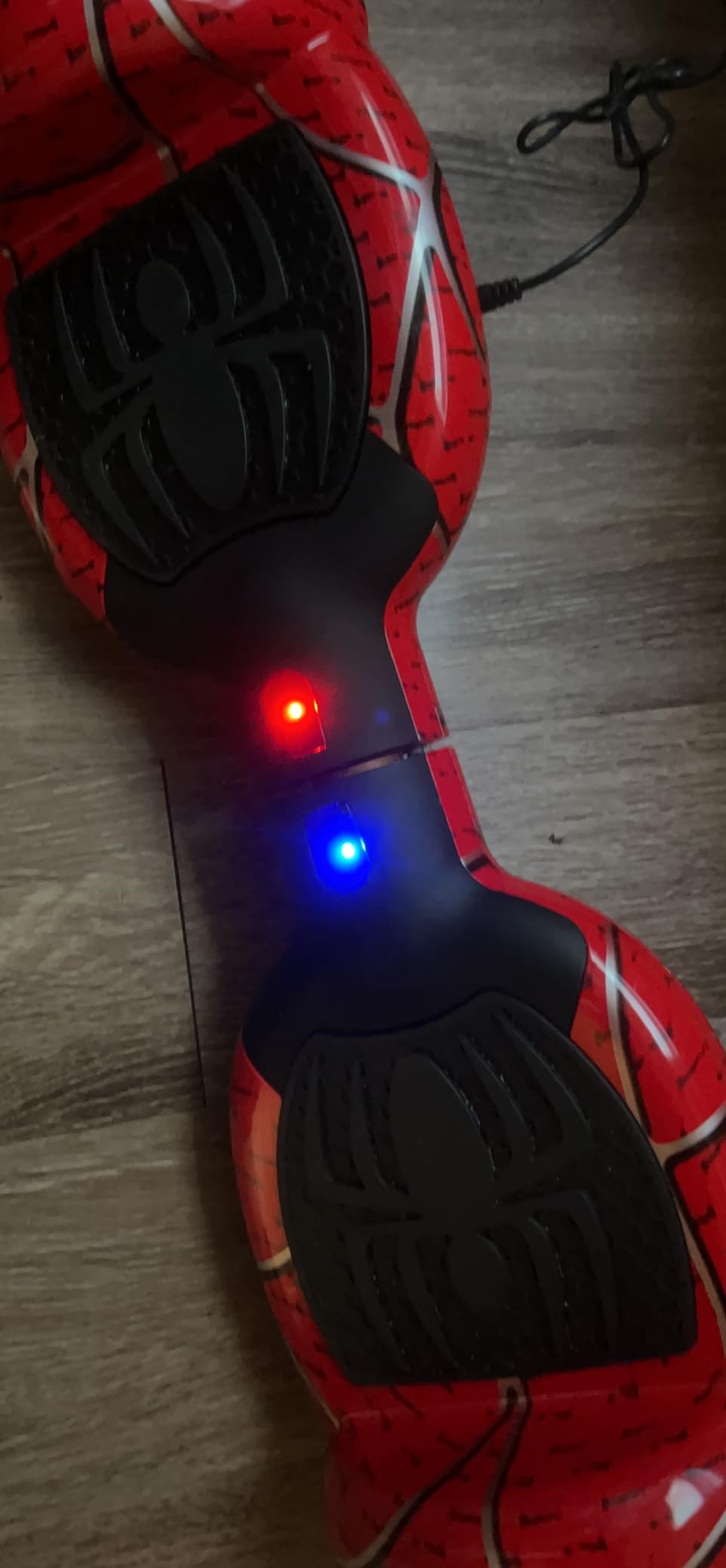 Spider-Pattern Hover Board for Kids Ages 6-12, with Bluetooth Speaker and LED Lights 6.5