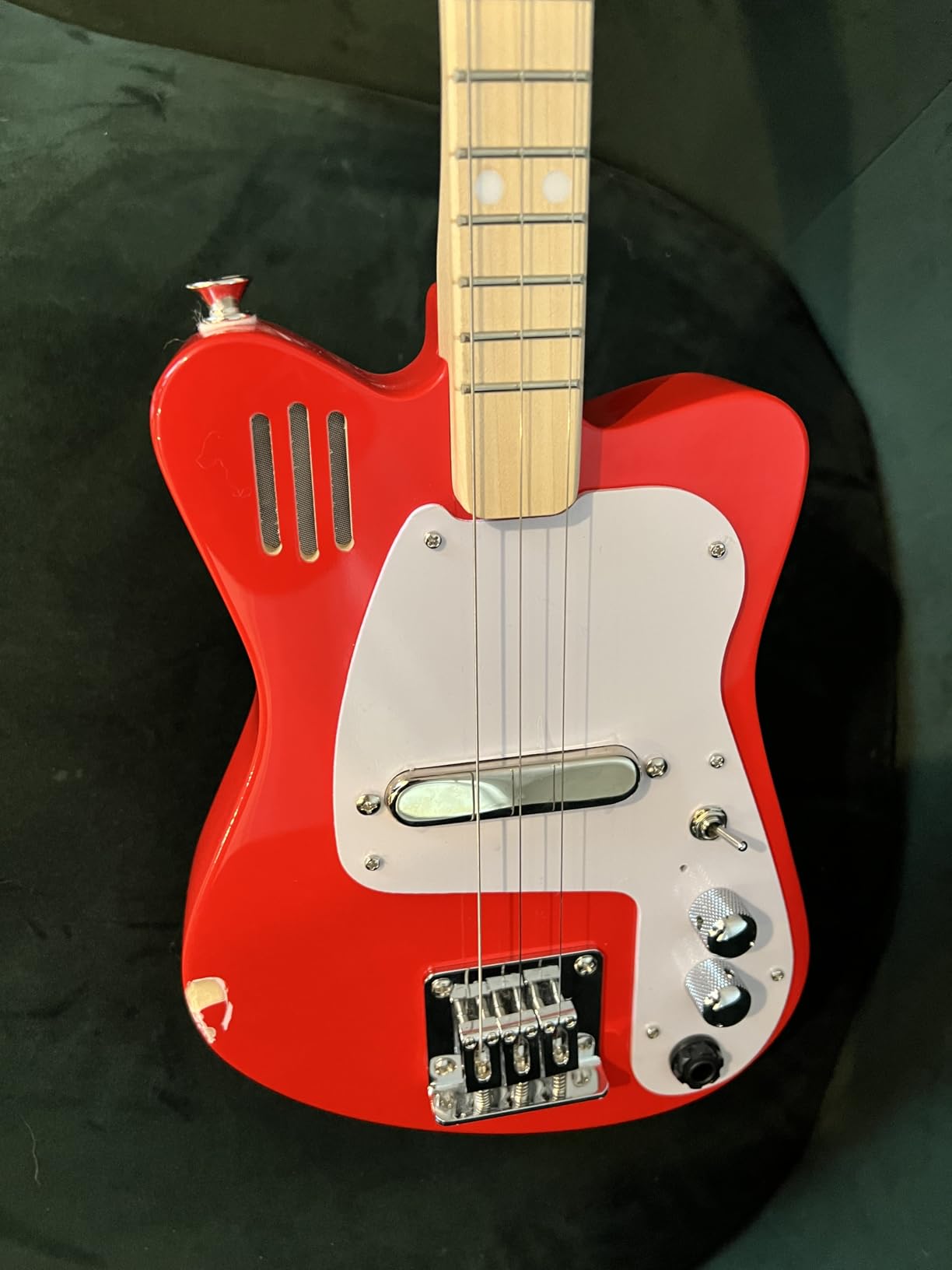 Loog Mini Electric kids Guitar for Beginners built-in Amp Ages 3+ Learning App and Lessons Included Red customer photo 2