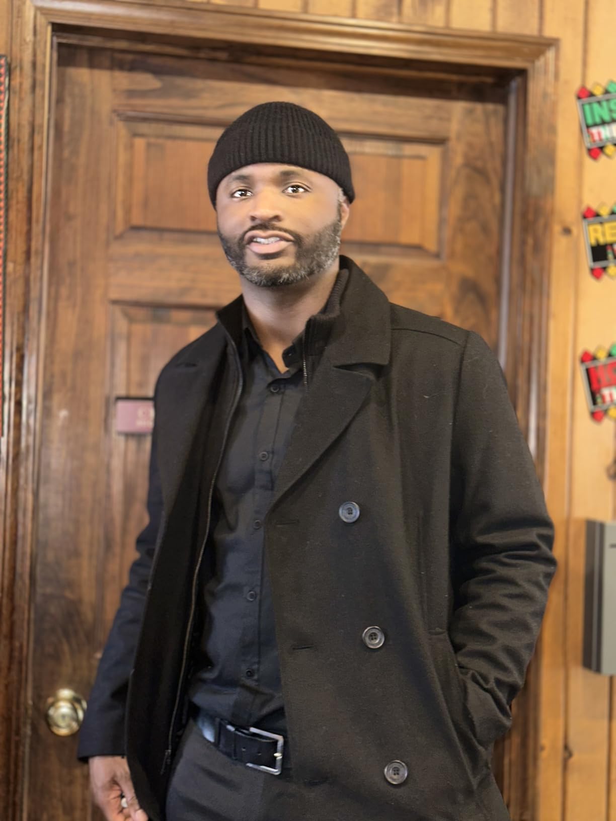 Kenneth Cole Men's Double Breasted Peacoat Coat customer photo 1