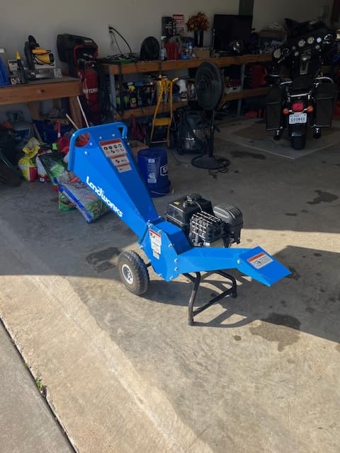 Landworks Rotor Wood Chipper Shredder Mulcher, 3 Inch Max Capacity | Heavy Duty, 7 HP Gas Powered Engine with a 15:1 reduction ratio, Processing Branches up to 3