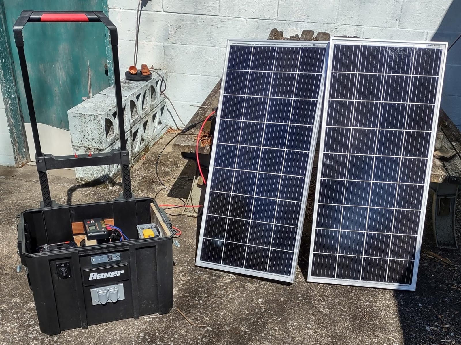 ECO-WORTHY 200 Watt 12V Complete Solar Panel Starter Kit for RV Off Grid | with Battery and Inverter: 200W Solar Panels + 30A Charge Controller + 50Ah Lithium Battery + 600W Solar Power Inverter customer photo 1