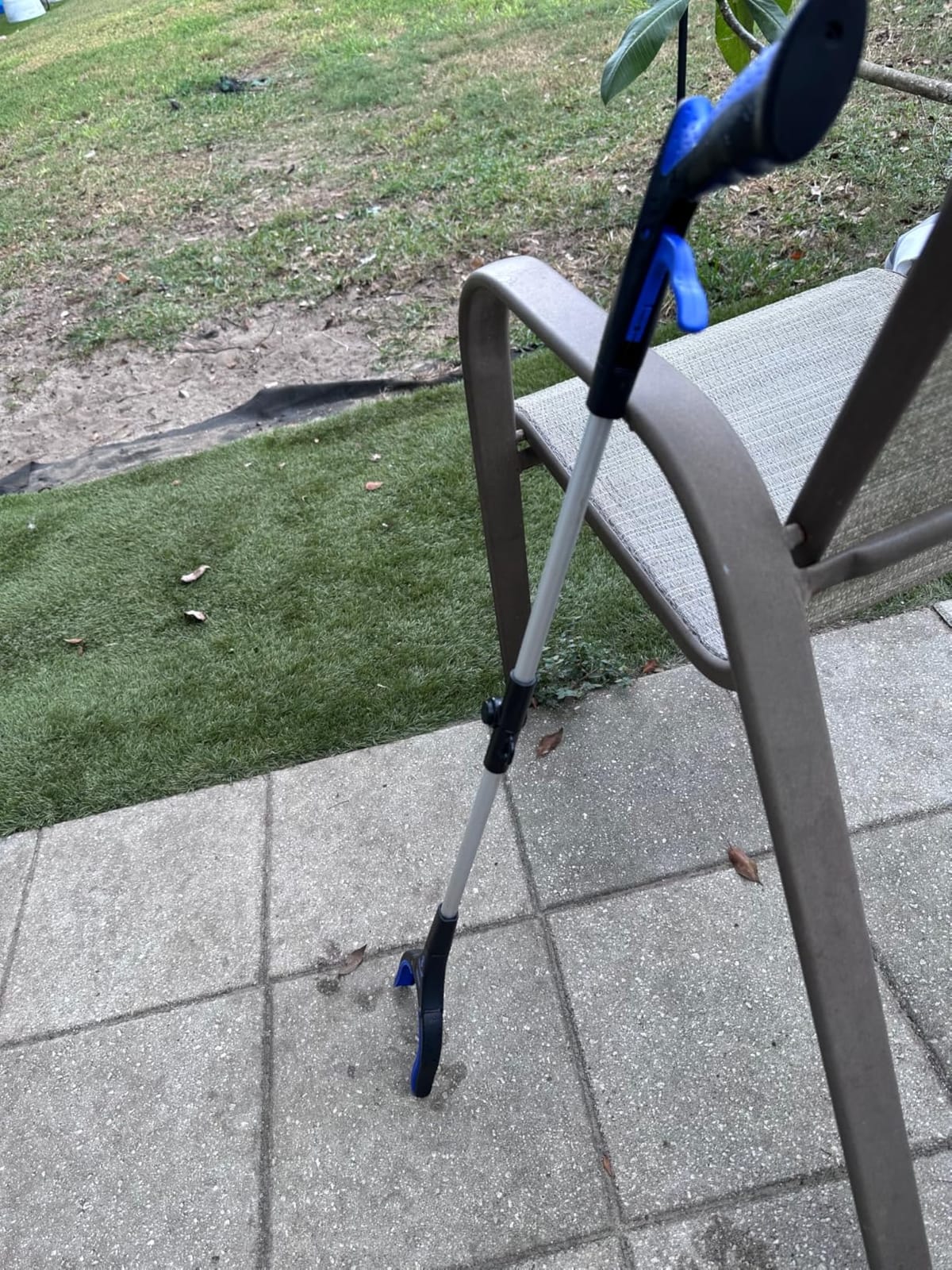 RMS 34 Inch Extra Long Reacher Grabber - Foldable with Rotating Jaw (Blue) | Mobility Aid Reaching Tool to retrieve household items from floors, shelves, vehicles and tight spaces customer photo 1