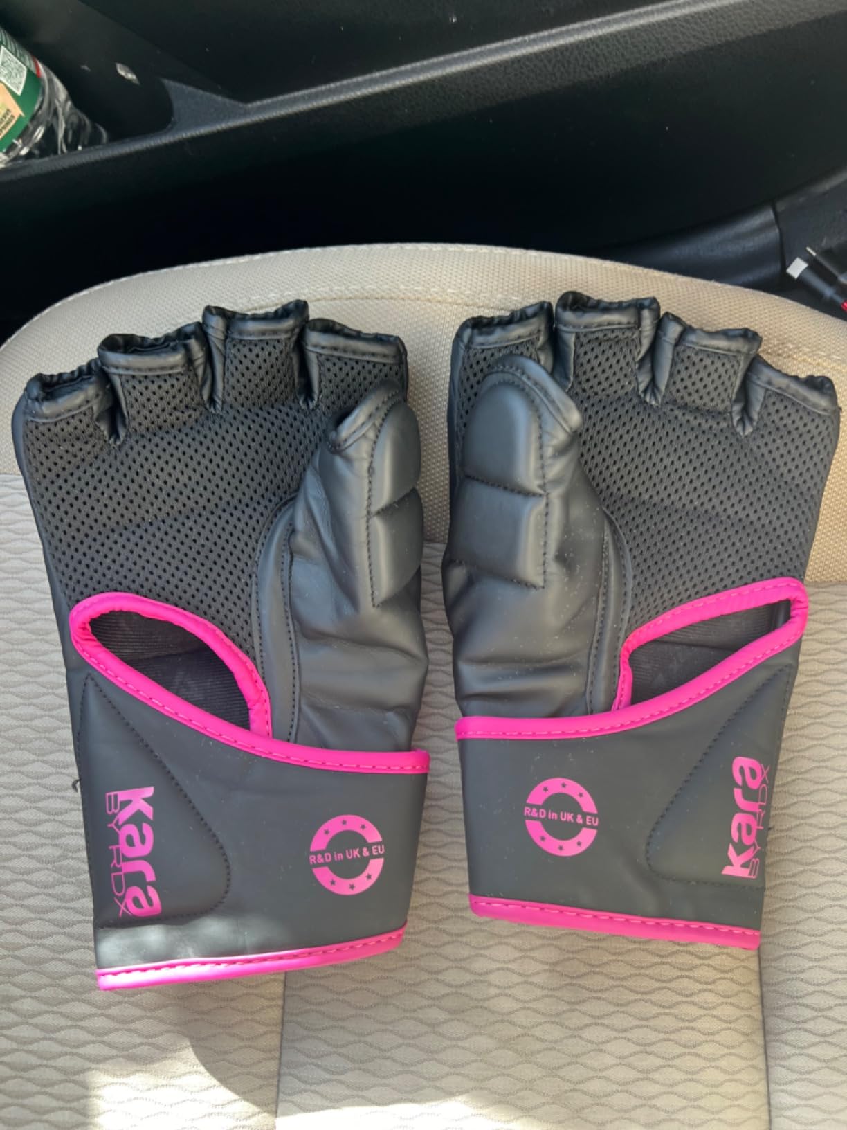 RDX MMA Gloves Grappling Sparring, Pre-Curved Mixed Martial Arts Mitts Men Women Boxing Gloves, Maya Hide Leather Kara Cage Fighting Workout, Combat Sports Training, Muay Thai, Punching Bag Kickboxing customer photo 1