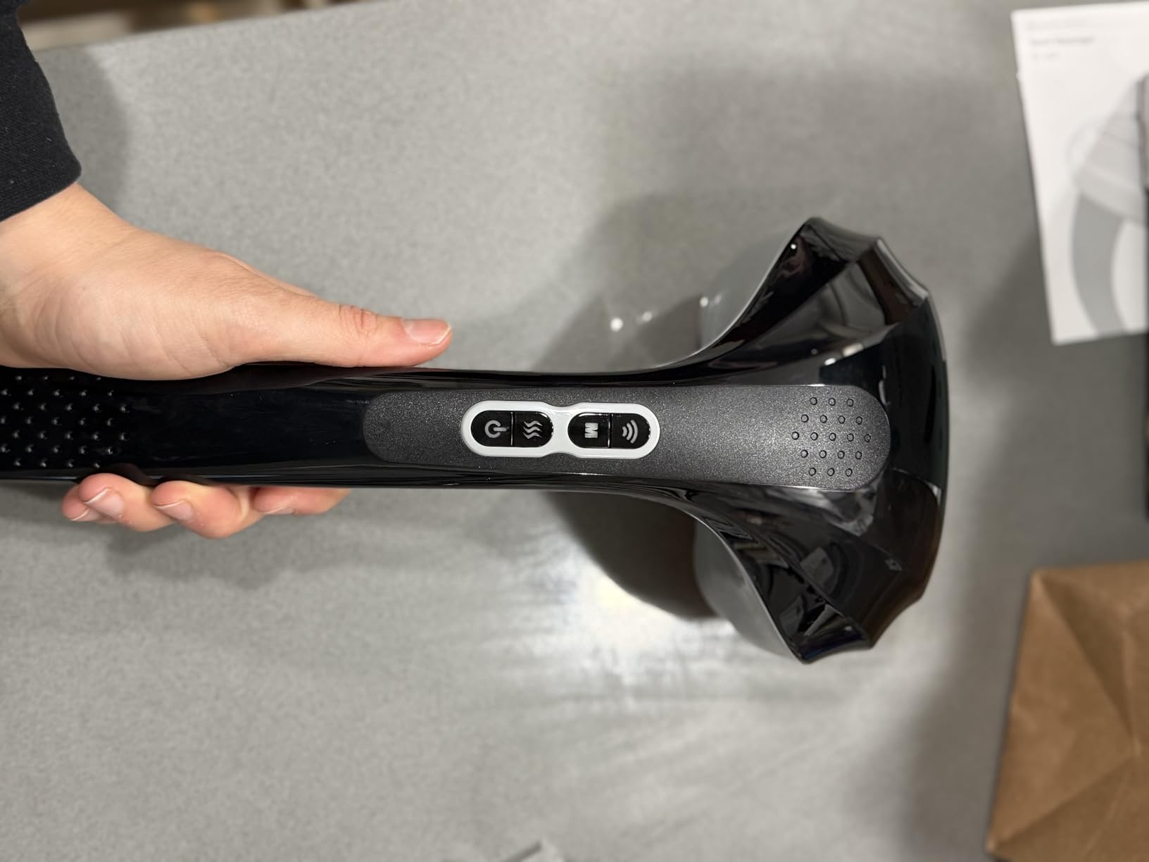 Snailax Cordless Handheld Back Massager with Heat, Percussion, Rechargeable Dual Heads customer photo 1