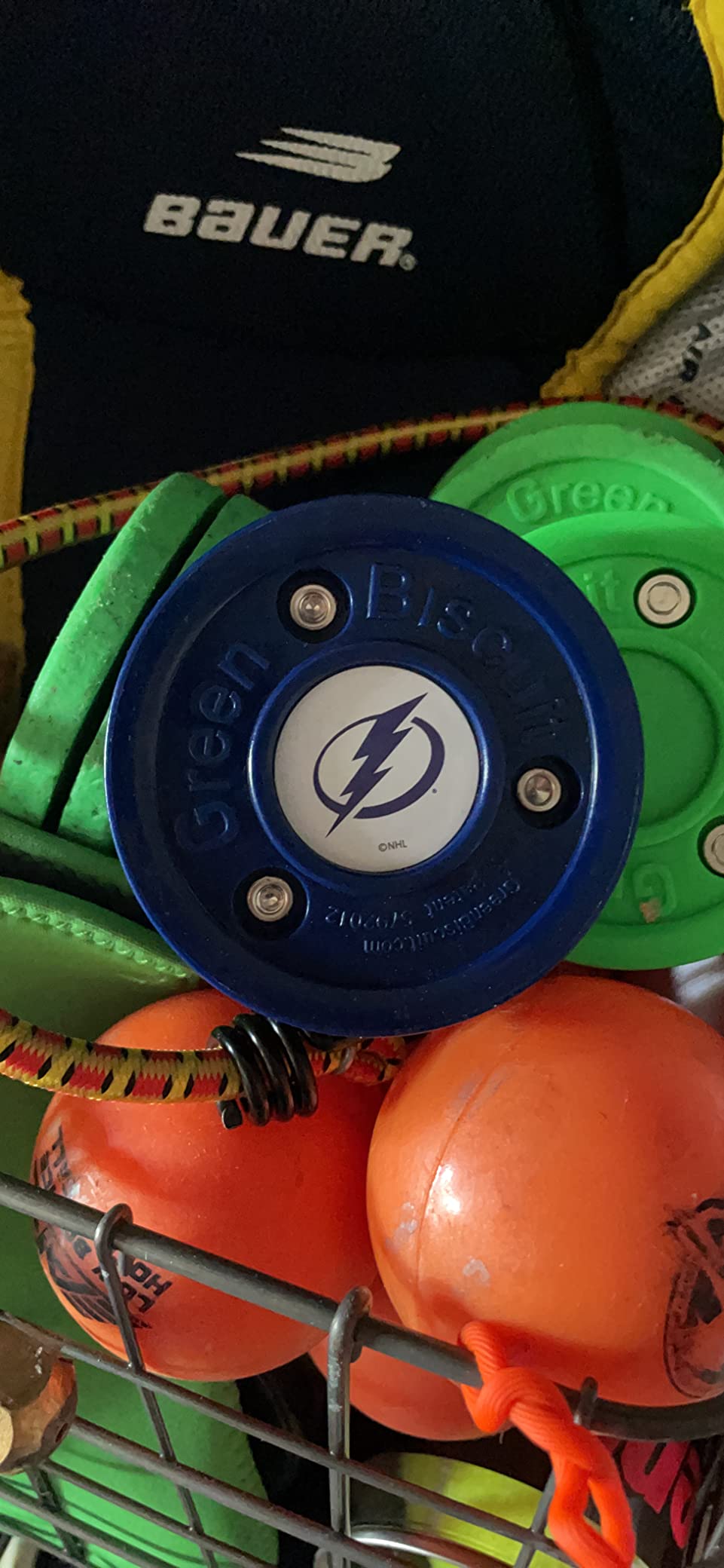 Green Biscuit Original 4 Pack Off Ice Hockey Pucks, Official Street Hockey Puck to Improve Stickhandling and Passing Skills customer photo 1