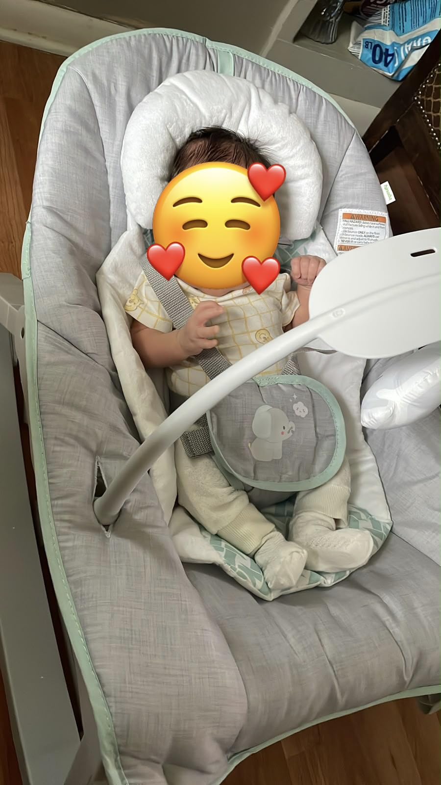 Ingenuity Keep Cozy 3-in-1 Grow with Me Vibrating Baby Bouncer, Seat & Infant to Toddler Rocker, Vibrations & Toy Bar, 0-30 Months Up to 40 lbs (Weaver) customer photo 1