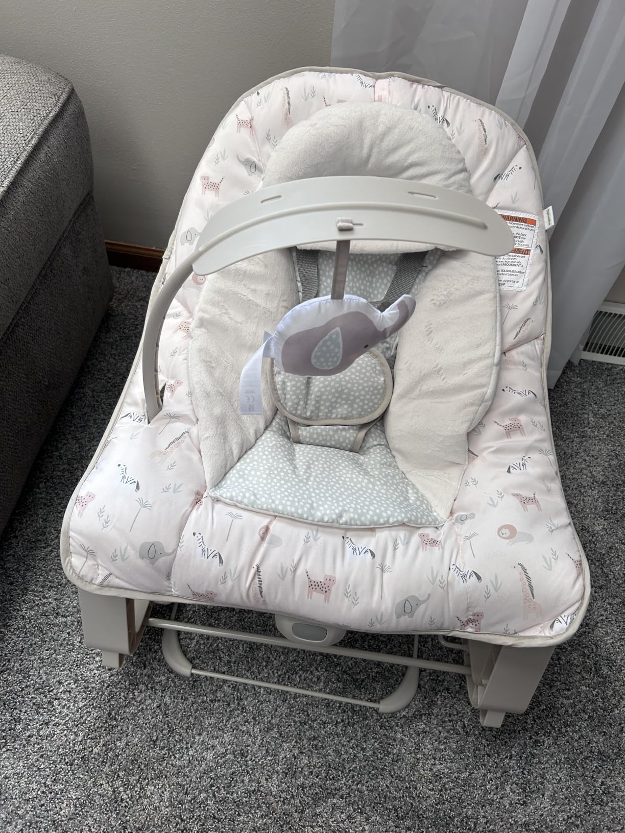 Ingenuity Keep Cozy 3-in-1 Grow with Me Vibrating Baby Bouncer, Seat & Infant to Toddler Rocker, Vibrations & Toy Bar, 0-30 Months Up to 40 lbs (Weaver) customer photo 2