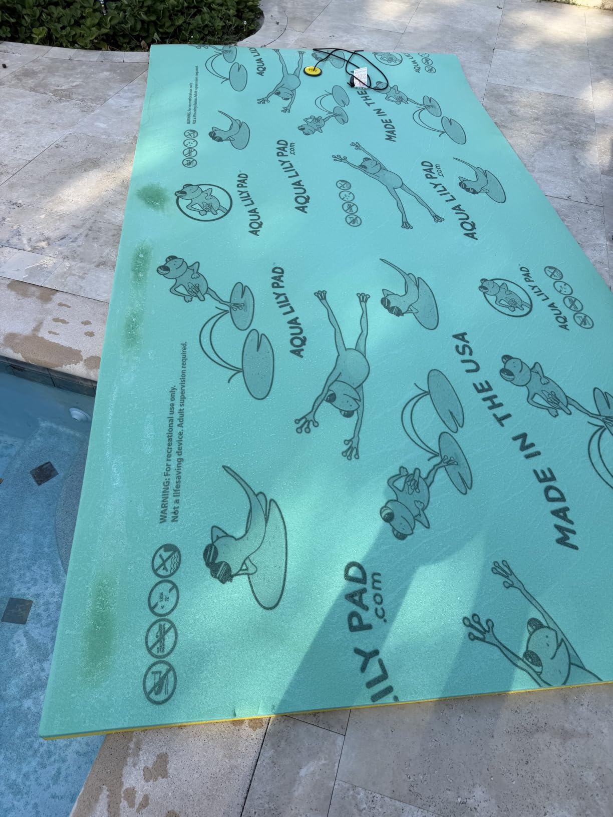 Aqua Lily Pad Original Floating Water Mat Island Float Layer FlexCore Green/Yellow Foam Raft, Made in The USA customer photo 1