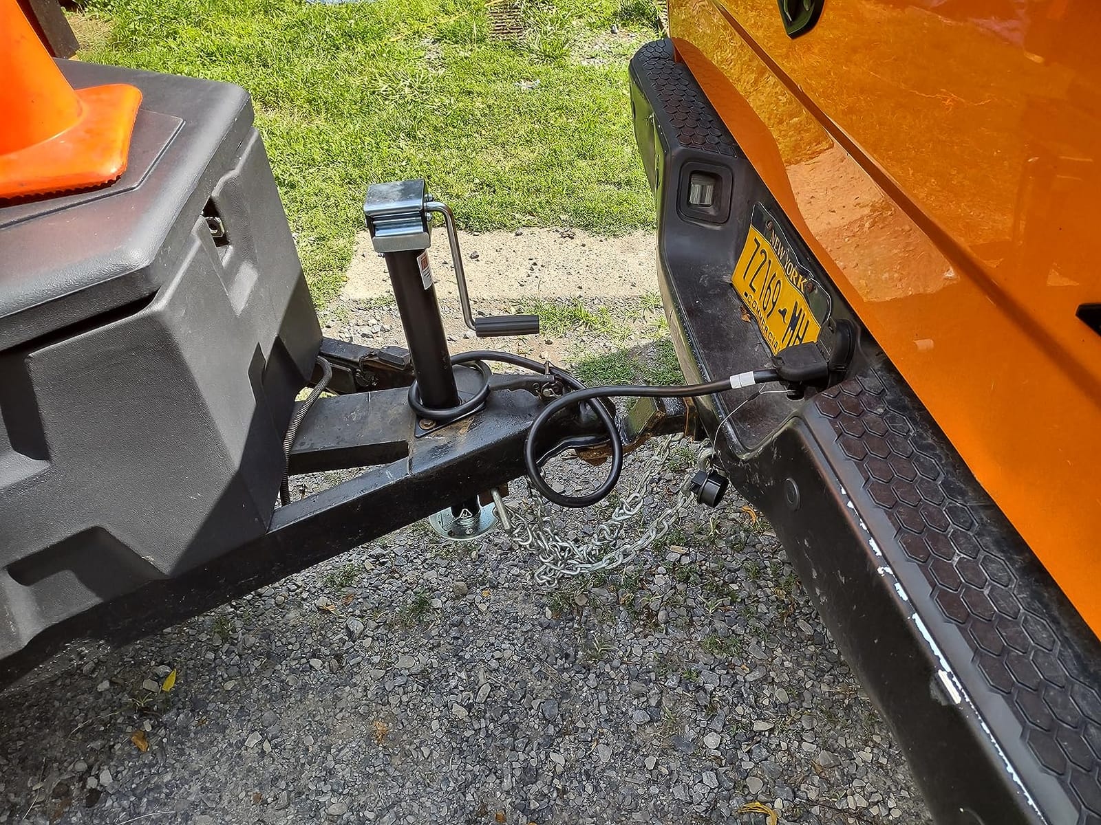 Southwest Wheel 5000 lbs Side Wind A-Frame Trailer Jack with Zinc Adjustable Drop Leg, 15