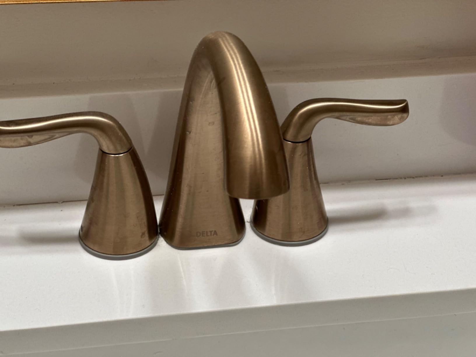 Delta Arvo Brushed Nickel Faucet 3 Hole, 8 Inch Widespread Bathroom Sink Faucet for Vanity, Push-Pop Drain Assembly, Spotshield Stainless 35840LF-SP customer photo 1