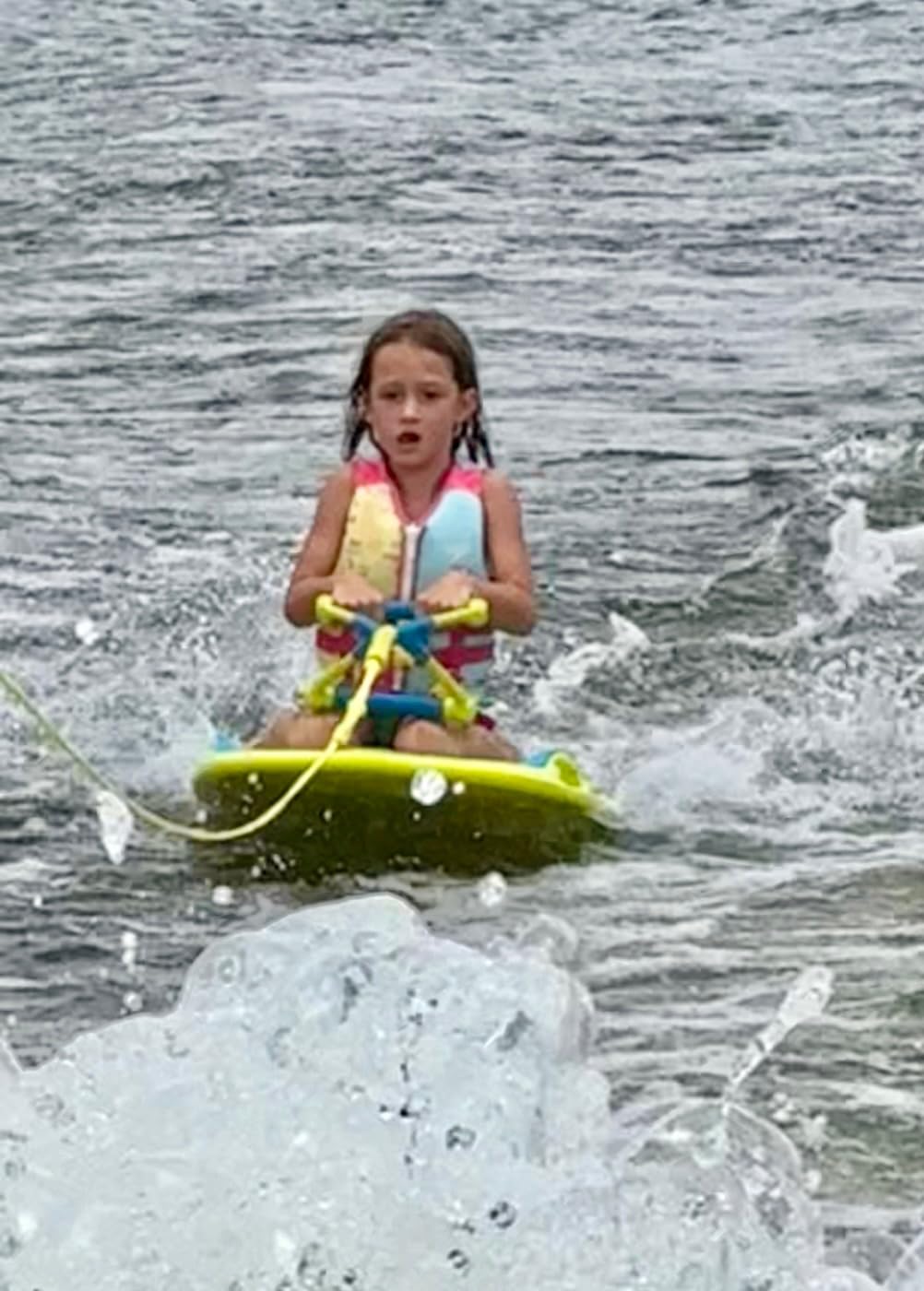 ZUP YouGo Board and Handle Combo with EVA Foam Padding, All-in-One Kneeboard, Wakeboard, Wakeskate, and Wakesurf Board for Kids, Teens, and Adults, 57