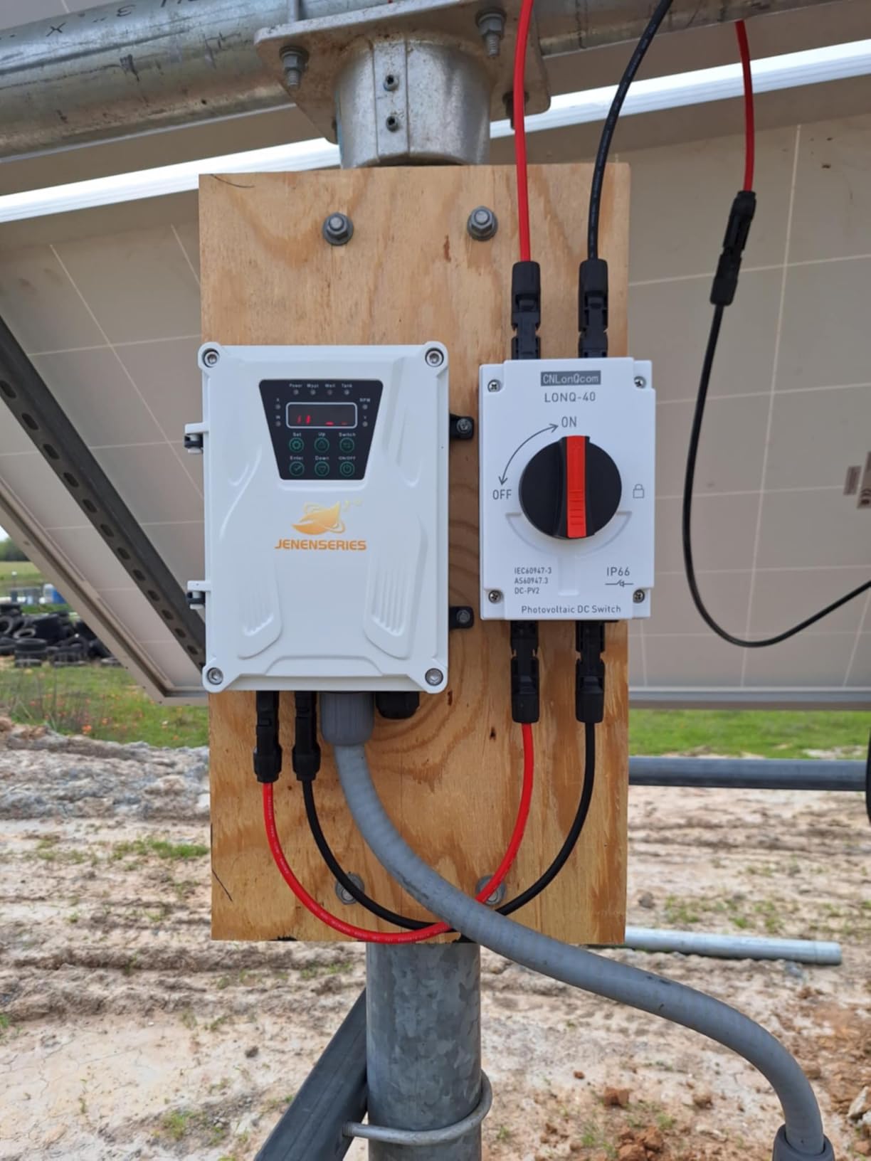 Pump 500W DC 48V Solar Water Pumps, Max head 393ft,7.9GPM Flow, 3 inch Solar deep well submersible Pumps with MPPT controller float switch kits for home or farm customer photo 2