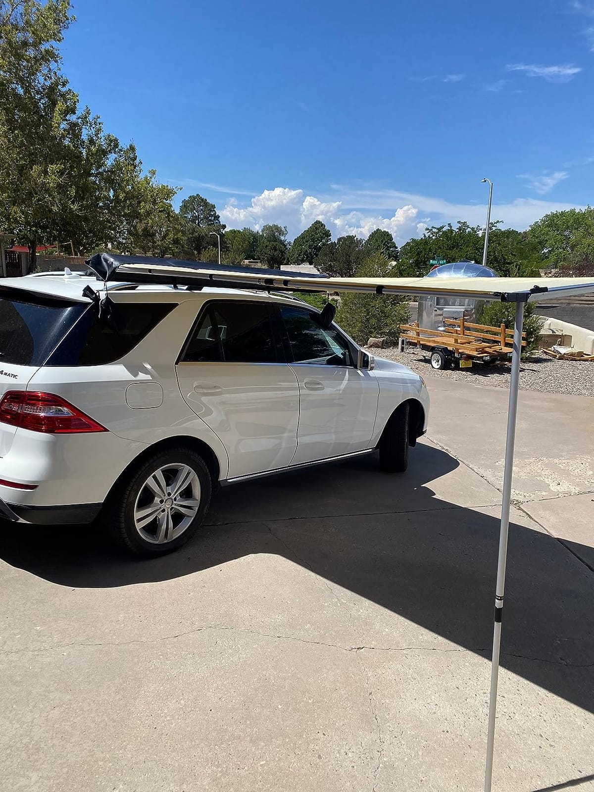 Timber Ridge Car Awning Camper Awning 8.2X6.5ft Truck Tent Waterproof PU10000mm UV50+ Rooftop Overland Camping, Retractable Side Tent Shade for Car/SUV/Truck/Van, Beige customer photo 1