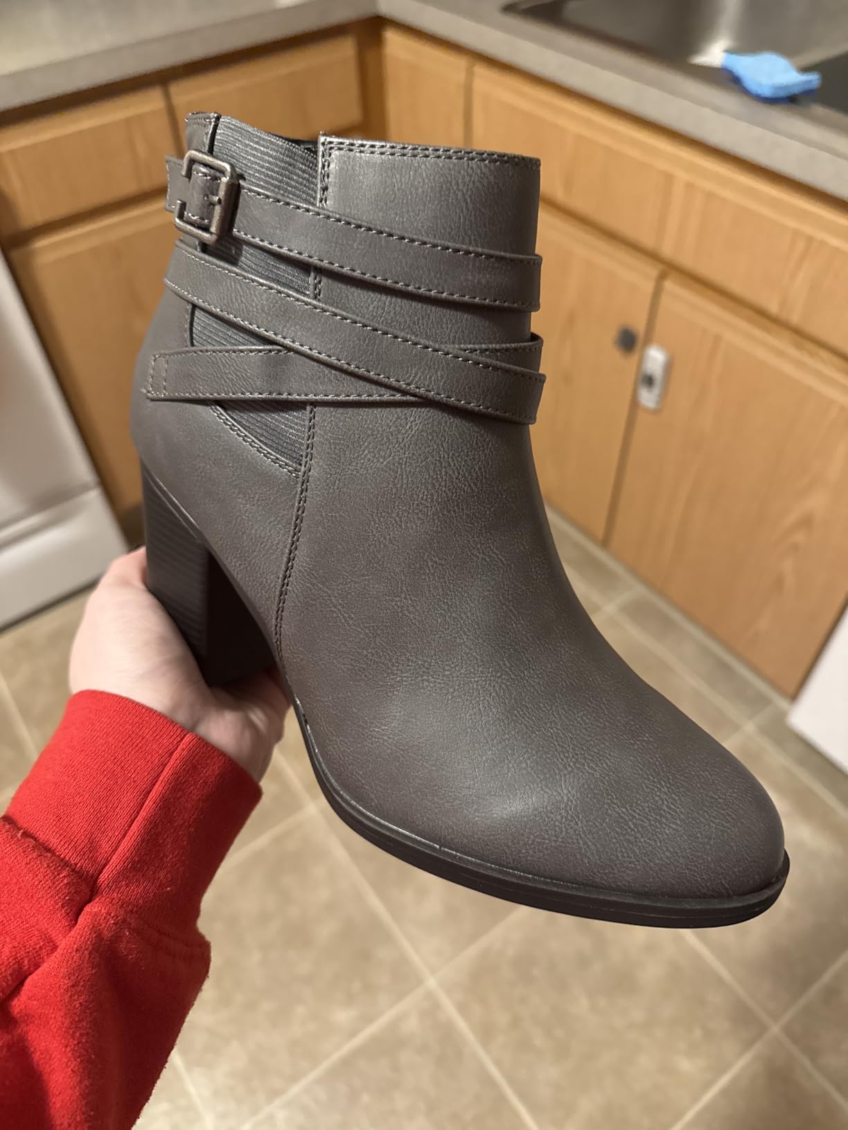 DREAM PAIRS Women's Chunky High Heel Ankle Booties Shoes customer photo 1
