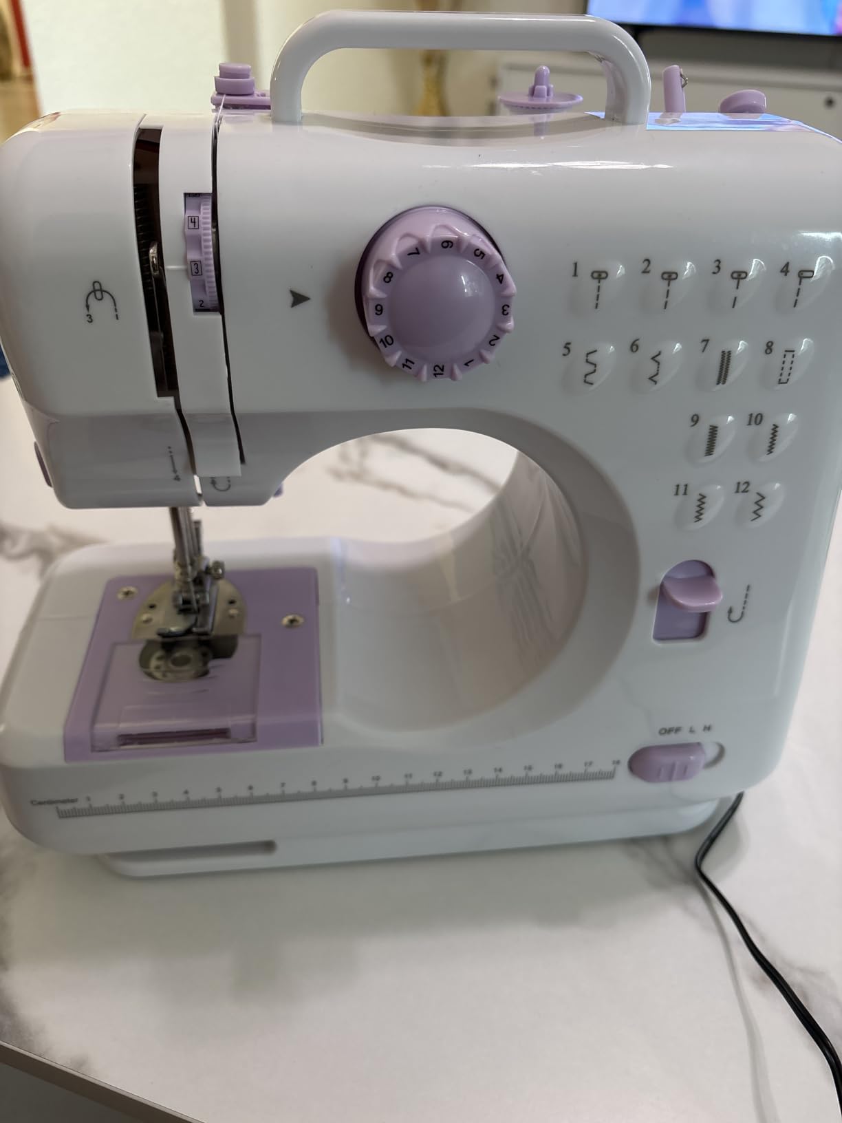 Rxmeili Portable 12-Stitch Sewing Machine, 42-Pc Sewing Kit for Beginners | Pink Mini Sewing Machine, 12 Stitches, 2 Speeds, Foot Pedal, Battery or Plug-In Power, Sewing Light and Storage Drawer customer photo 1