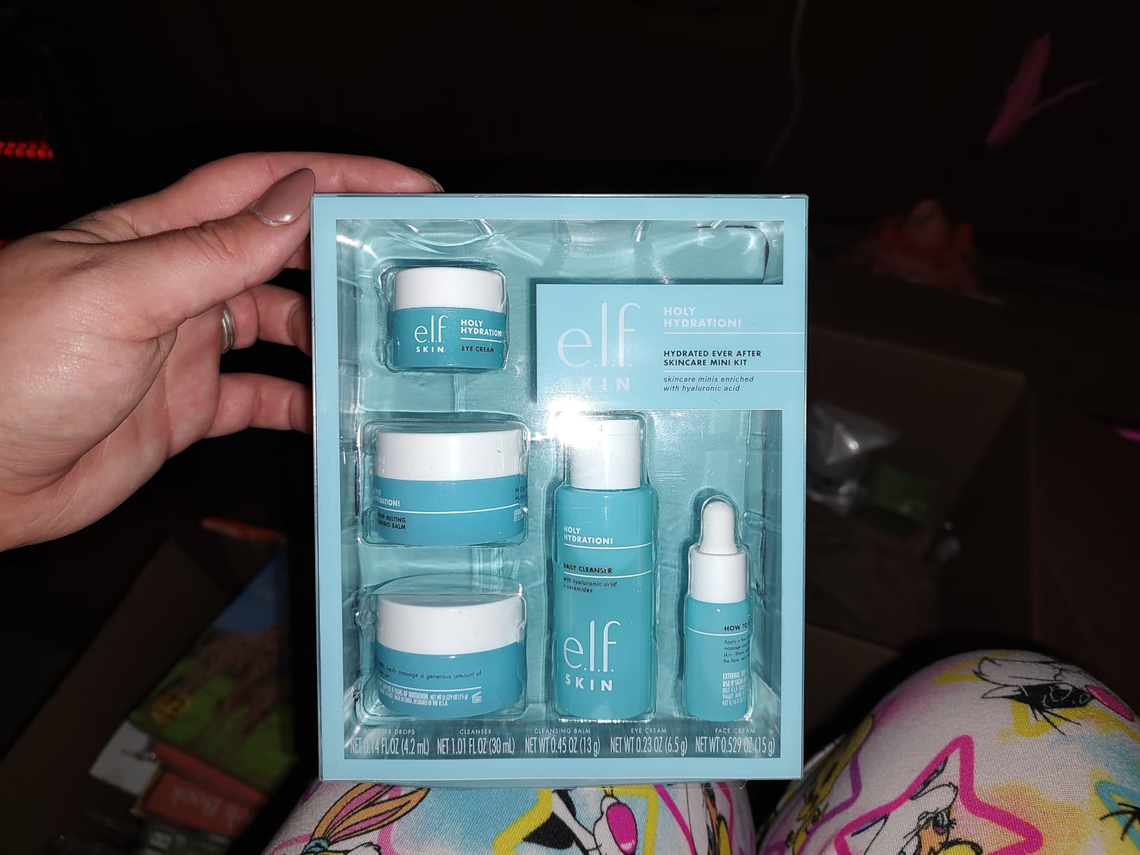 e.l.f. SKIN Holy Hydration! Hydrated Ever After Skincare Mini Kit, Cleanser, Makeup Remover, Moisturizer & Eye Cream For Hydrating Skin, Airplane-Friendly Sizes customer photo 2
