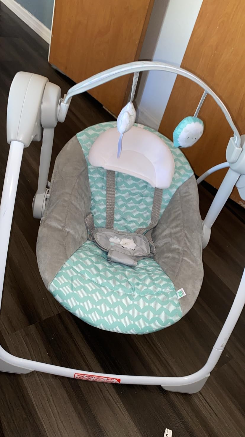 Ingenuity: ity by Ingenuity Swingity Swing Easy-Fold Portable Baby Swing, 0-9 Months Up to 20 lbs (Goji) customer photo 2