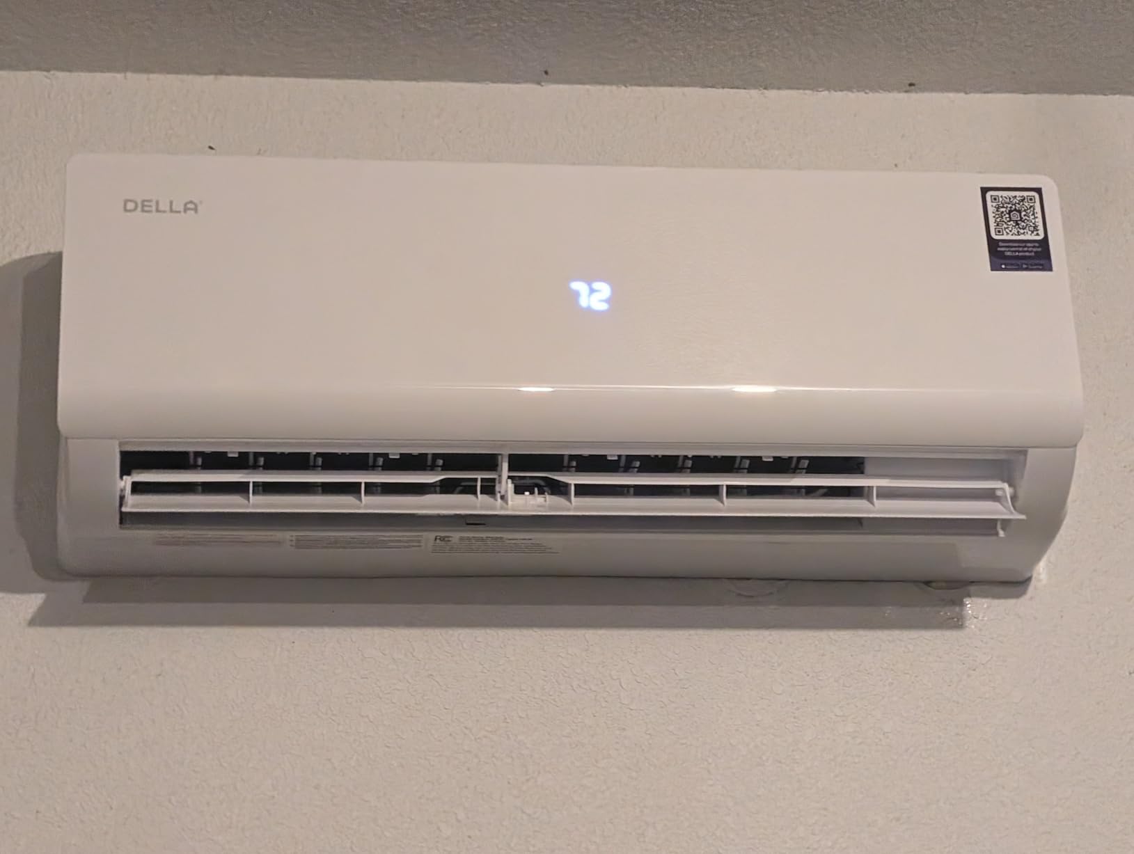 DELLA Vario Series 12000 BTU Mini Split Air Conditioner Work with Alexa with 1 Ton Pre-Charged Heat Pump Ductless Inverter System, 23 SEER2, Cools Up to 550 Sq. Ft, 16.4ft Installation Kit Included customer photo 1