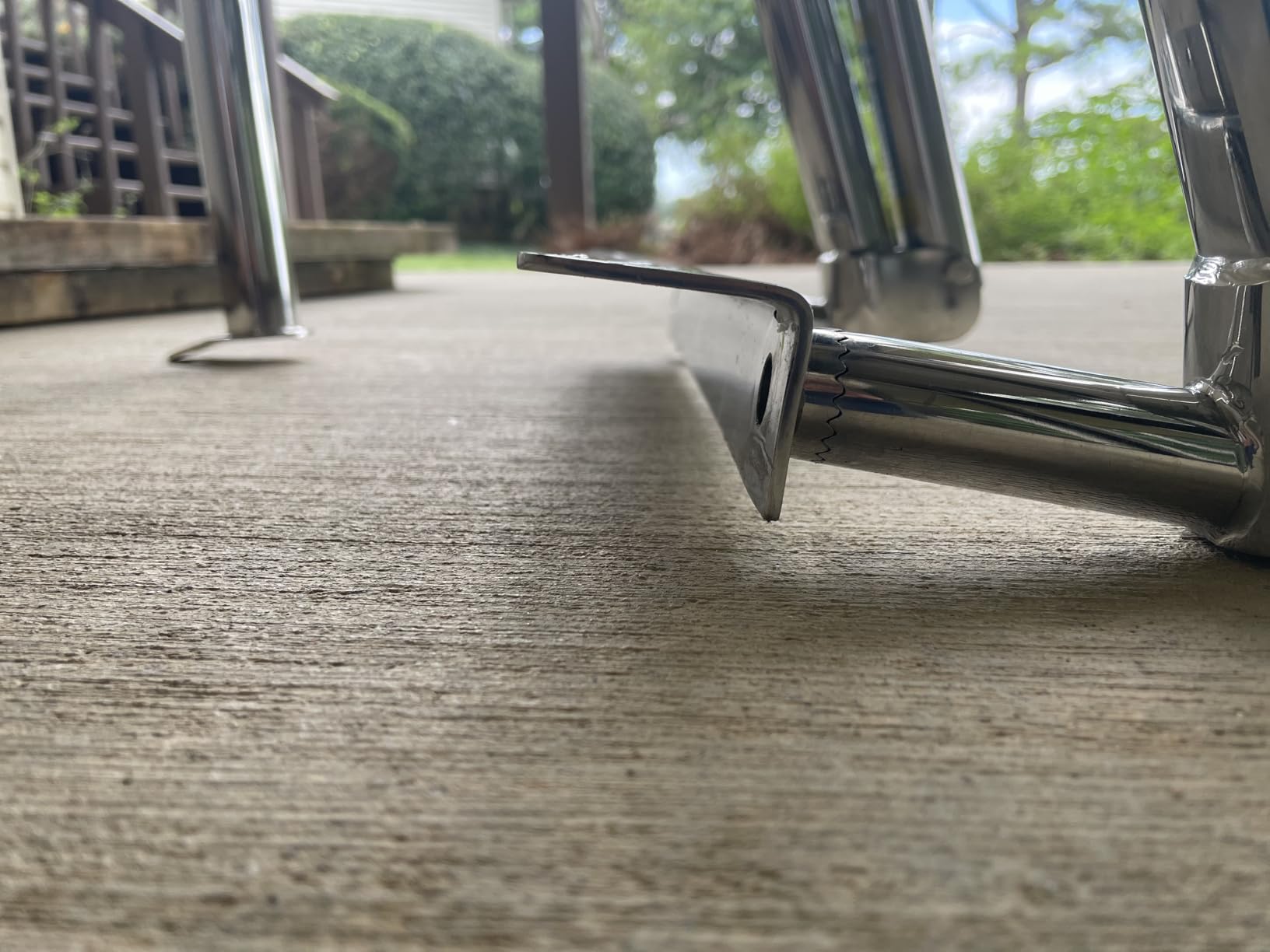 Pontoon Boat Ladder, Stainless Steel Folding Telescoping Rear Entry Inboard Ladder Heavy Duty Custom Swim Deck Ladder with More Wider Pedal and Handrails (4 Steps Ladder) customer photo 1