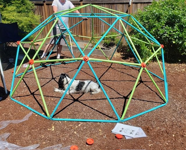 Zupapa Climbing Dome with Hammock, Supports up to 1200lbs Jungle Gym, 10FT Dome Climber with Hammock for Kids 3 to 10 Outdoor Play Equipment customer photo 1