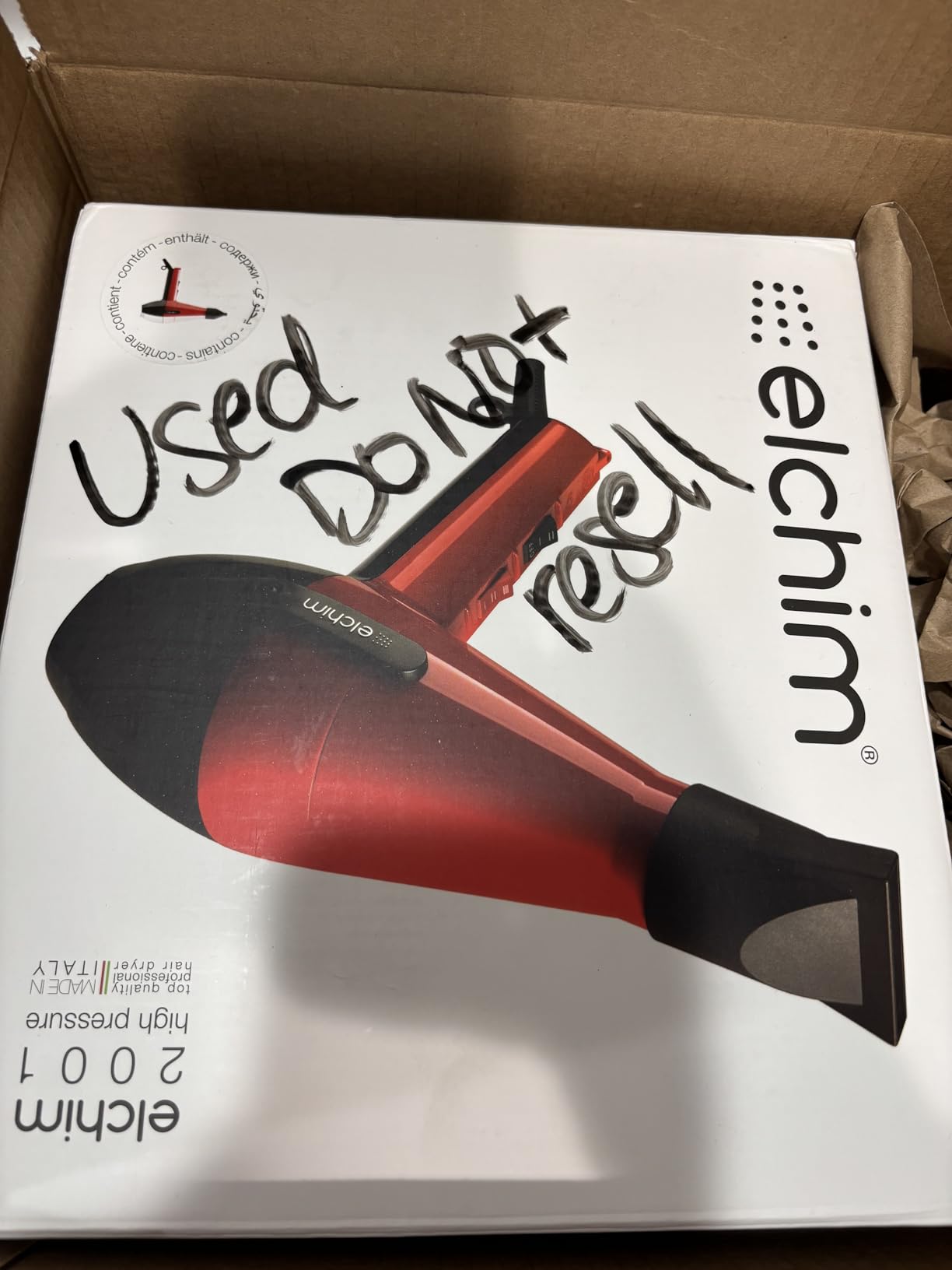Elchim 2001 High Pressure Professional Hair Dryer, 1875W Blow Dryer, High-Pressure Airflow Technology, Made in Italy customer photo 1