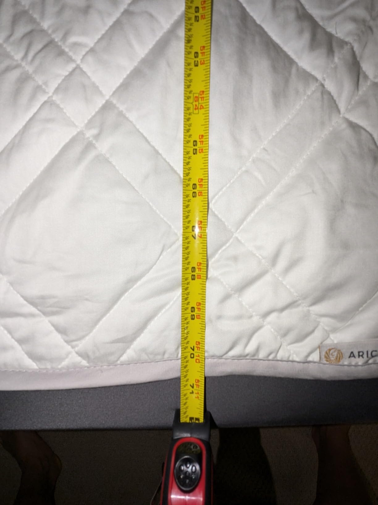 Aricove Cooling Weighted Blanket, 12 lbs, Twin Size for Adults, Luxury Heavy Blanket, Silky Soft Bamboo Viscose, 48x72 inches, Machine Washable, White customer photo 2