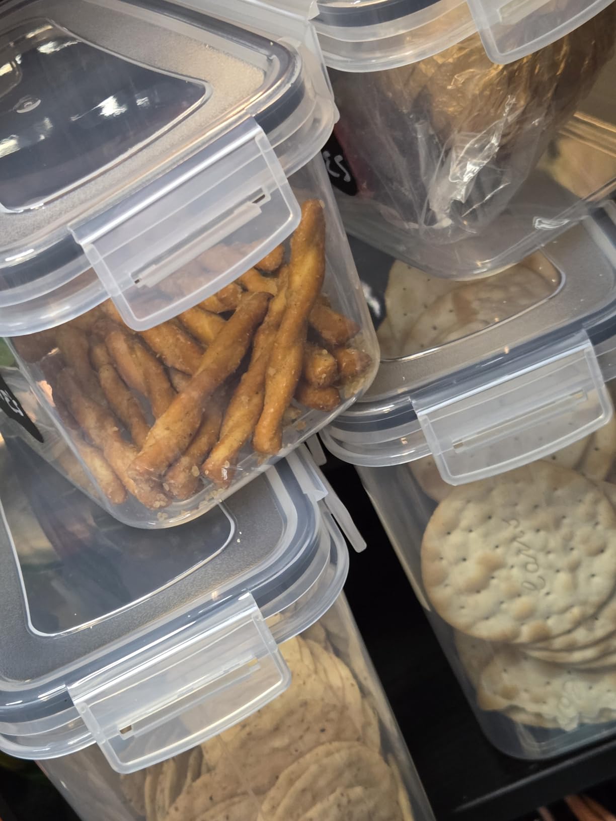Vtopmart Airtight Food Storage Containers with Lids, 24 pcs, Black | For Cereal Pasta Snack Flour Sugar, BPA Free, Airtight Seal, Multiple Sizes, Dishwasher Safe (Not Lids), Includes 24 Labels customer photo 2