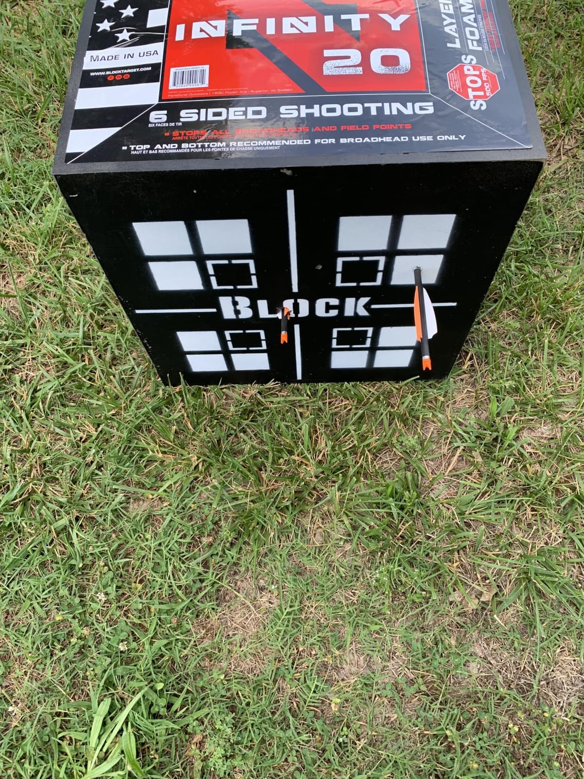 BLOCK Infinity 6-Sided Archery Foam Target, PolyFusion High-Density Layered Foam Stops All Field Points and Broadheads, Easy to Remove Arrows, Durable Carrying Handle customer photo 2