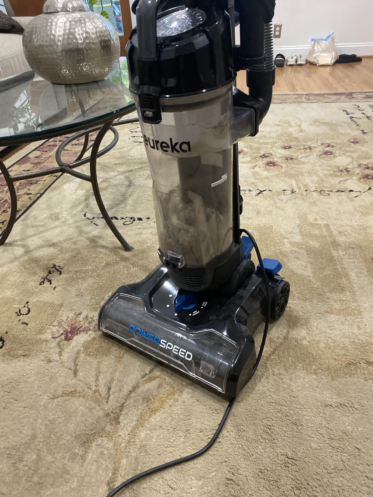 Eureka PowerSpeed Lightweight Upright Vacuum Cleaner for Carpet and Hard Floor, Powerful Bagless Upright Vacuum Cleaner for Home Pets, NEU181A, Blue | Pet Hair, Carpet & Hard Floor, 2.6L Dust Cup, Pet Turbo Brush, Crevice & Upholstery Tools, Bagless customer photo 1