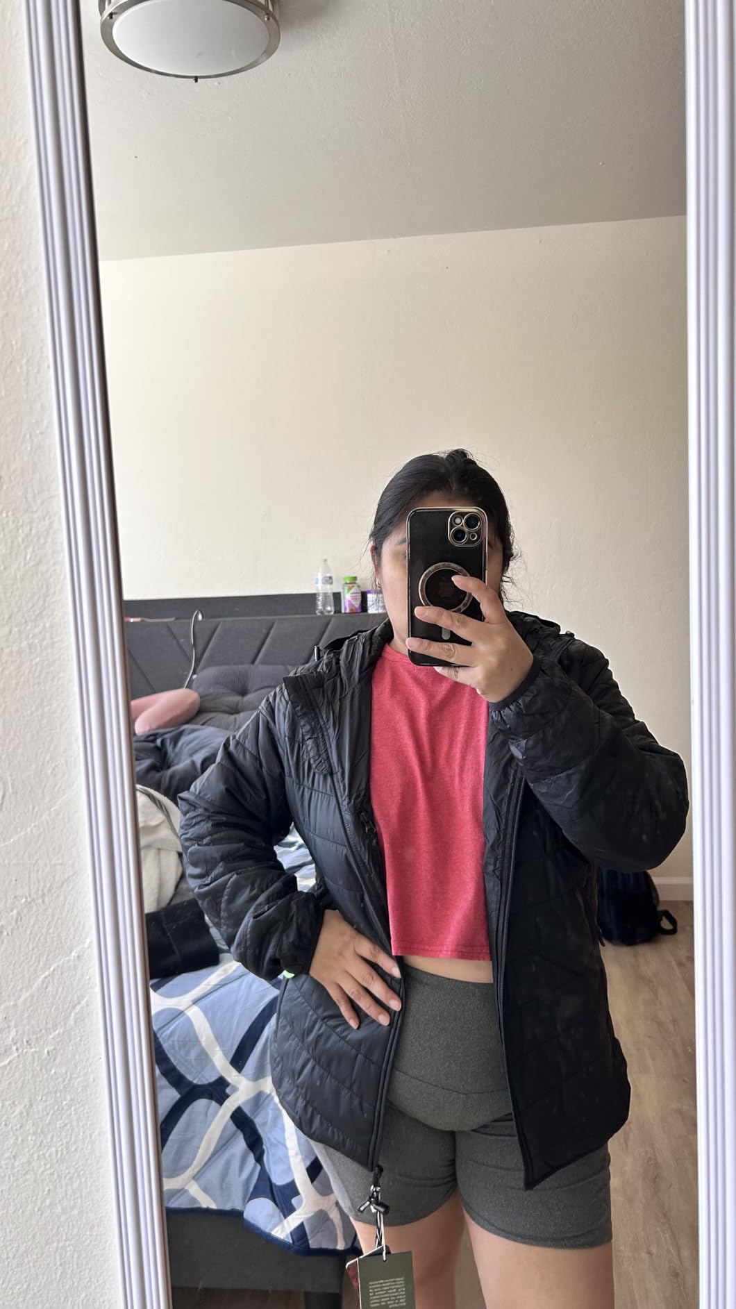 Outdoor Ventures Women's Packable Lightweight Full-Zip Puffer Jacket with Hood Quilted Winter Coat customer photo 2