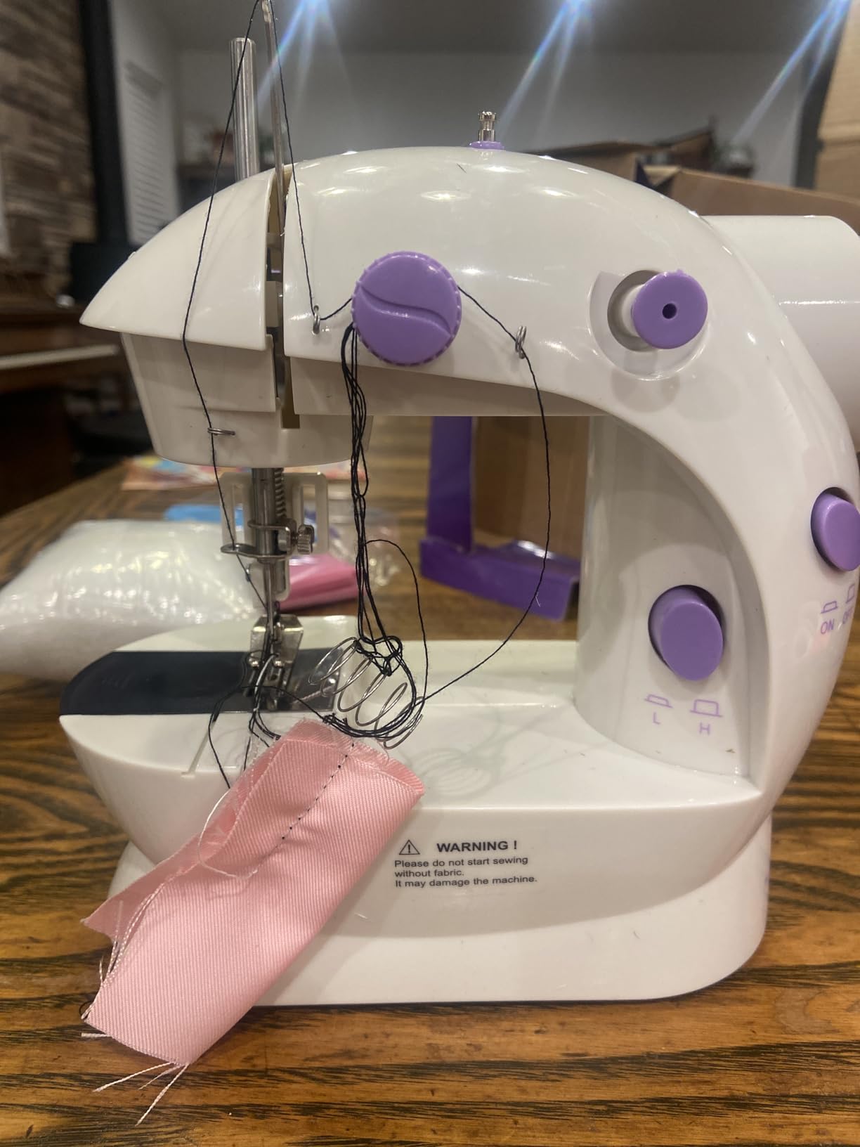 Made By Me My Very Own Sewing Machine for Beginner, Portable Battery Powered First Sewing Machine for Kids Ages 8+, Includes Fabric, Thread, Measuring Tape, & Stuffing customer photo 2