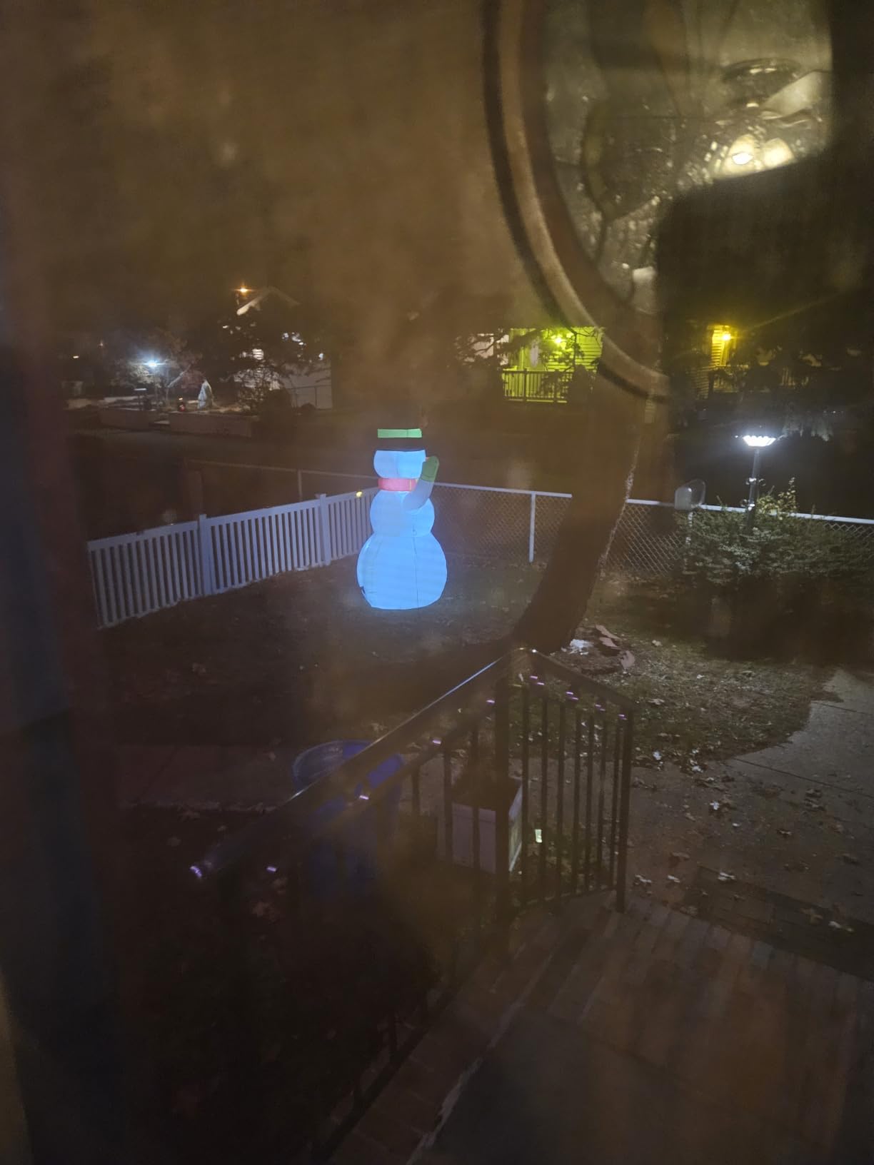 FunFanso 7 FT Christmas Inflatables Snowman Outdoor Decorations, Giant Blow up Snow Man Yard Decor Built-in Bright LED Light Wear Magic Hat, Weatherproof Holiday for Garden Patio Lawn Party Xmas Gifts customer photo 1