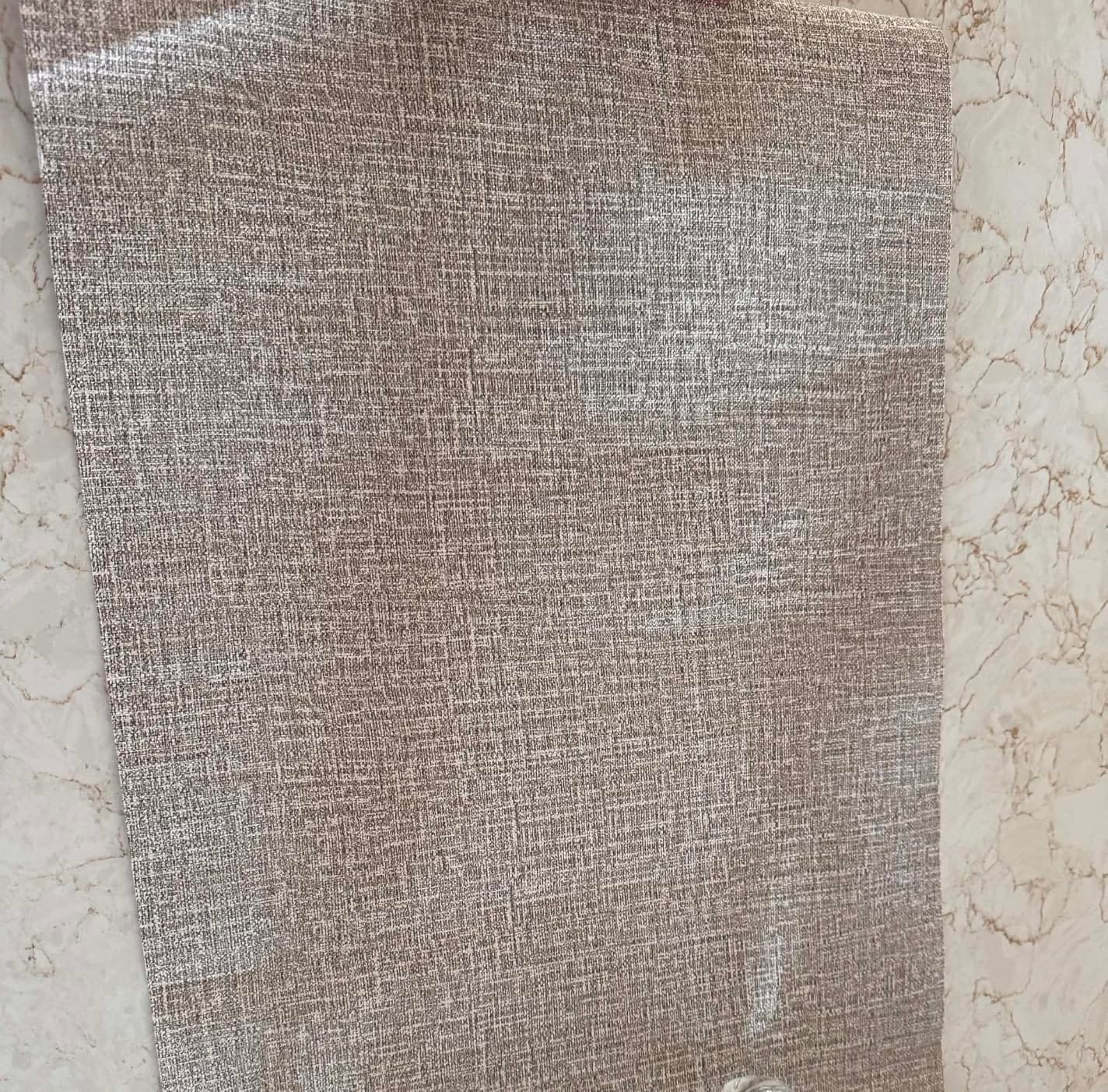 WADILE Grasscloth Peel and Stick Wallpaper 15.7in x 78.7in, Textured Contact Paper for Cabinets, Faux Linen Wall Paper Pull and Stick, Fabric Vinyl Wallpaper Self Adhesive Light Gray customer photo 2