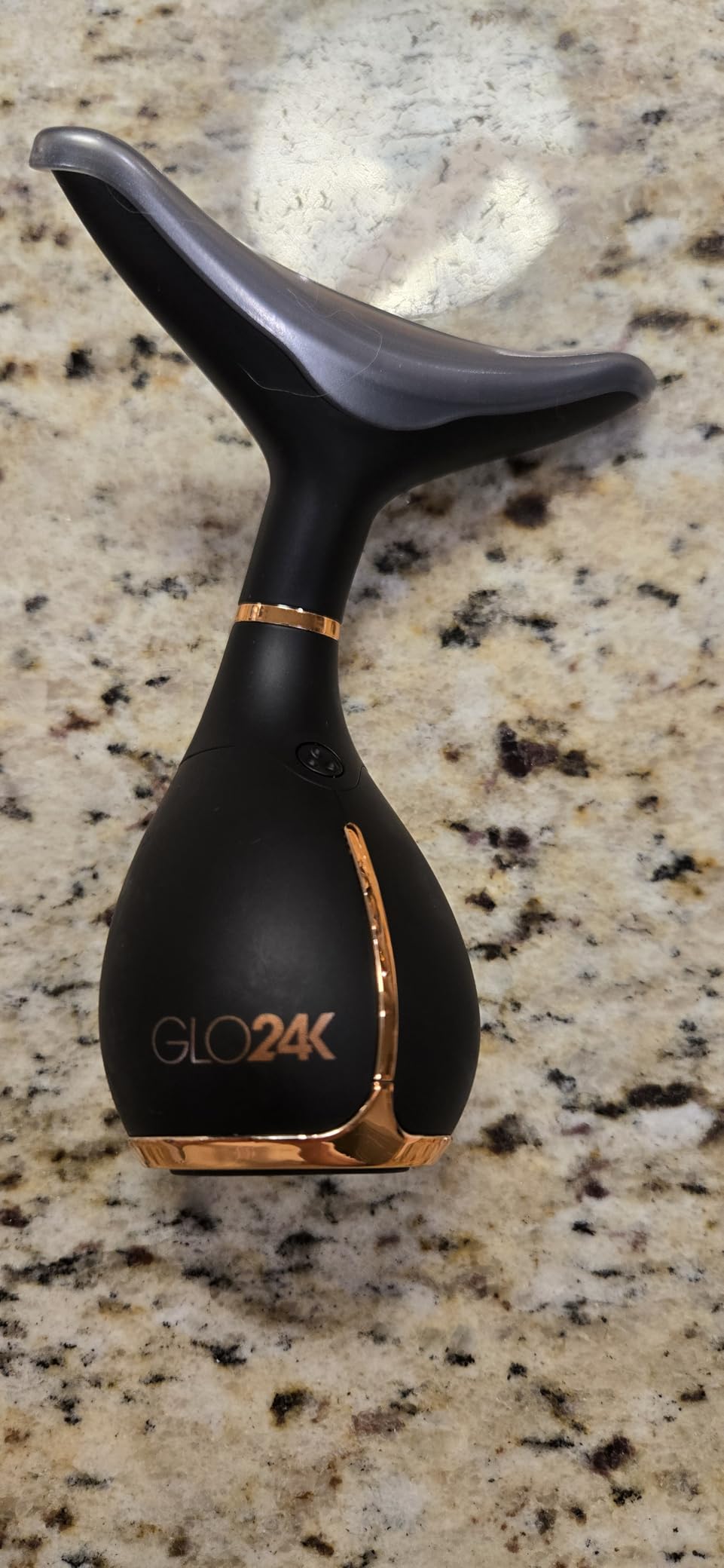 GLO24K LED Face Massager and Neck Wand - Beauty Skin Care Tool | Face sculpting tool, skin tightening device and lifting wand with warm massage, vibration and LED for daily care customer photo 1