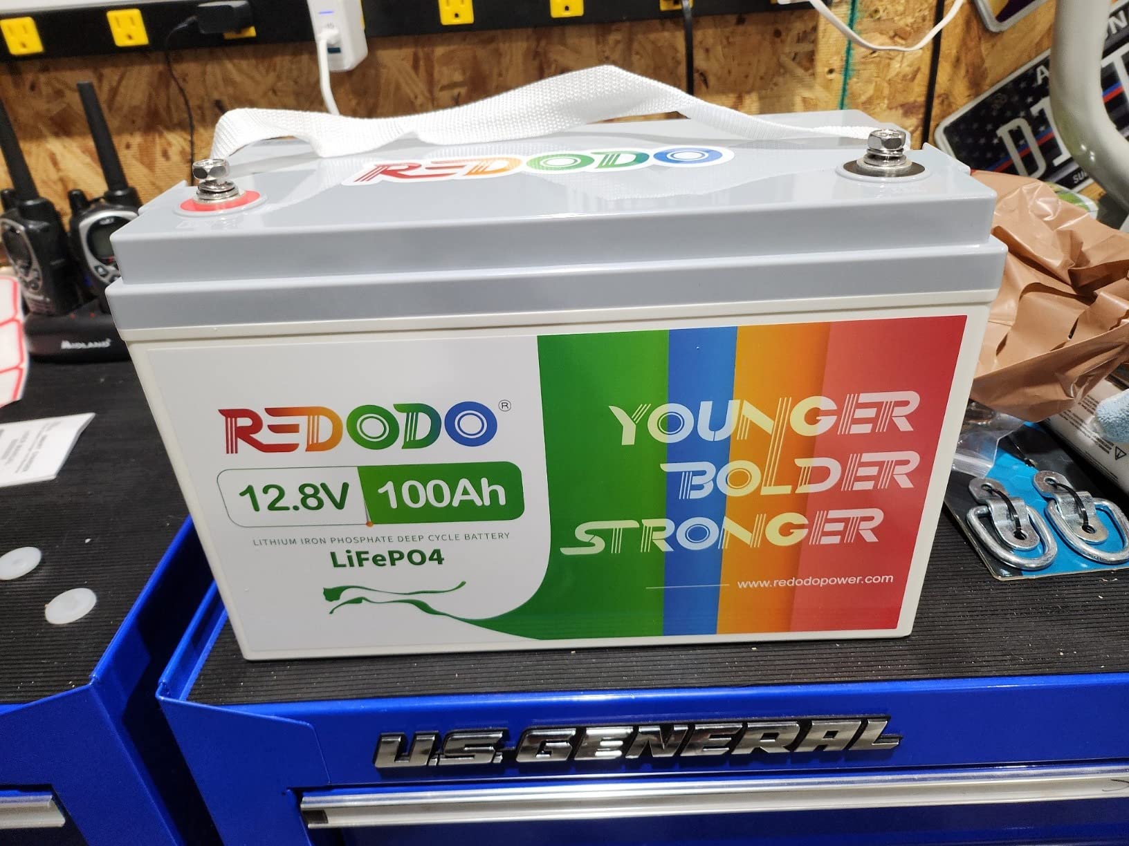 Redodo 12V 100Ah LiFePO4 Battery, Group 31, for RV, Marine | 100A BMS, 1280Wh, 4000+ Deep Cycles, IP65 Waterproof, 4P4S, 10 Years Lifespan, for Trolling Motor, Solar, Camping customer photo 1