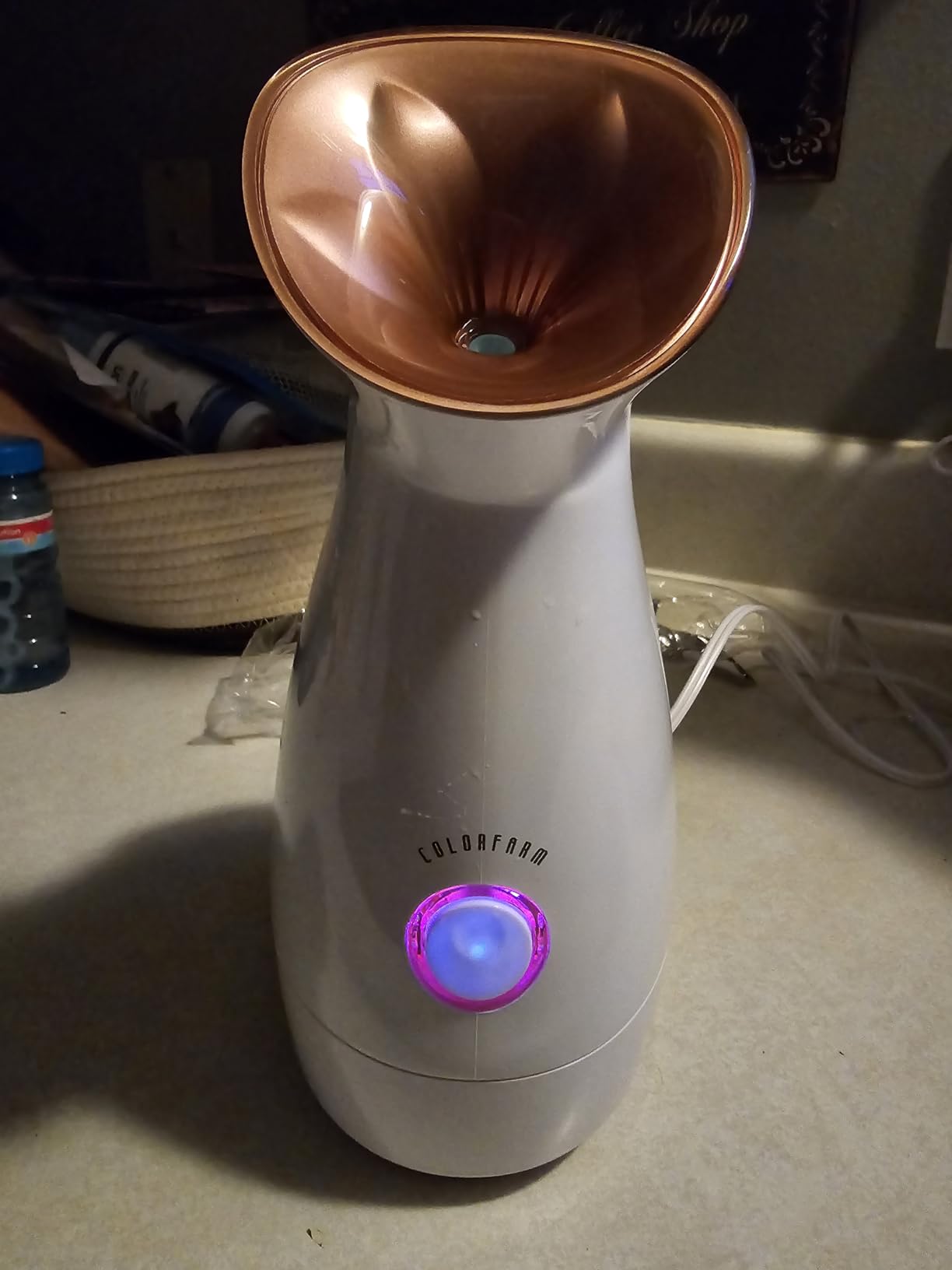 Colorfarm Facial Steamer with Nano Ionic Steam for Deep Cleaning Home Spa customer photo 1