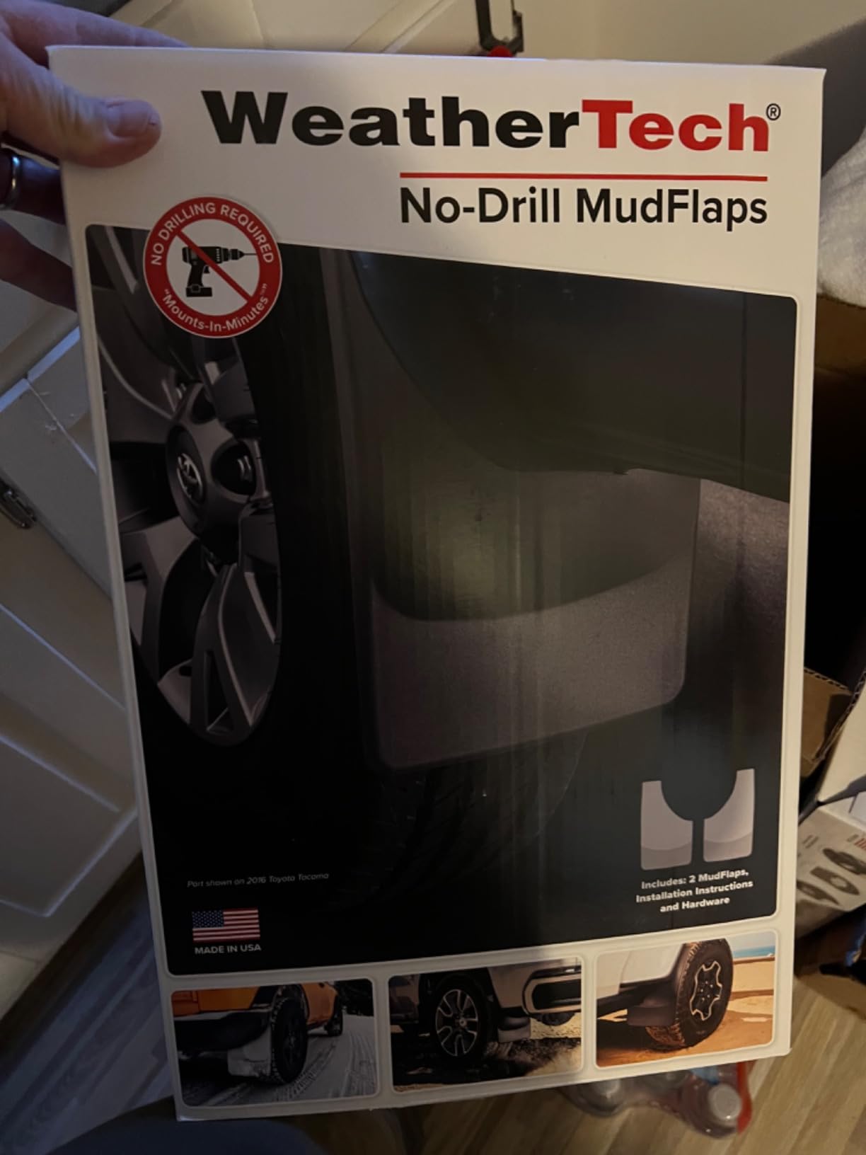 WeatherTech Custom No Drill Splash Guard MudFlaps for Ford F-150 - Front & Rear Set (110134-120134), Black customer photo 1