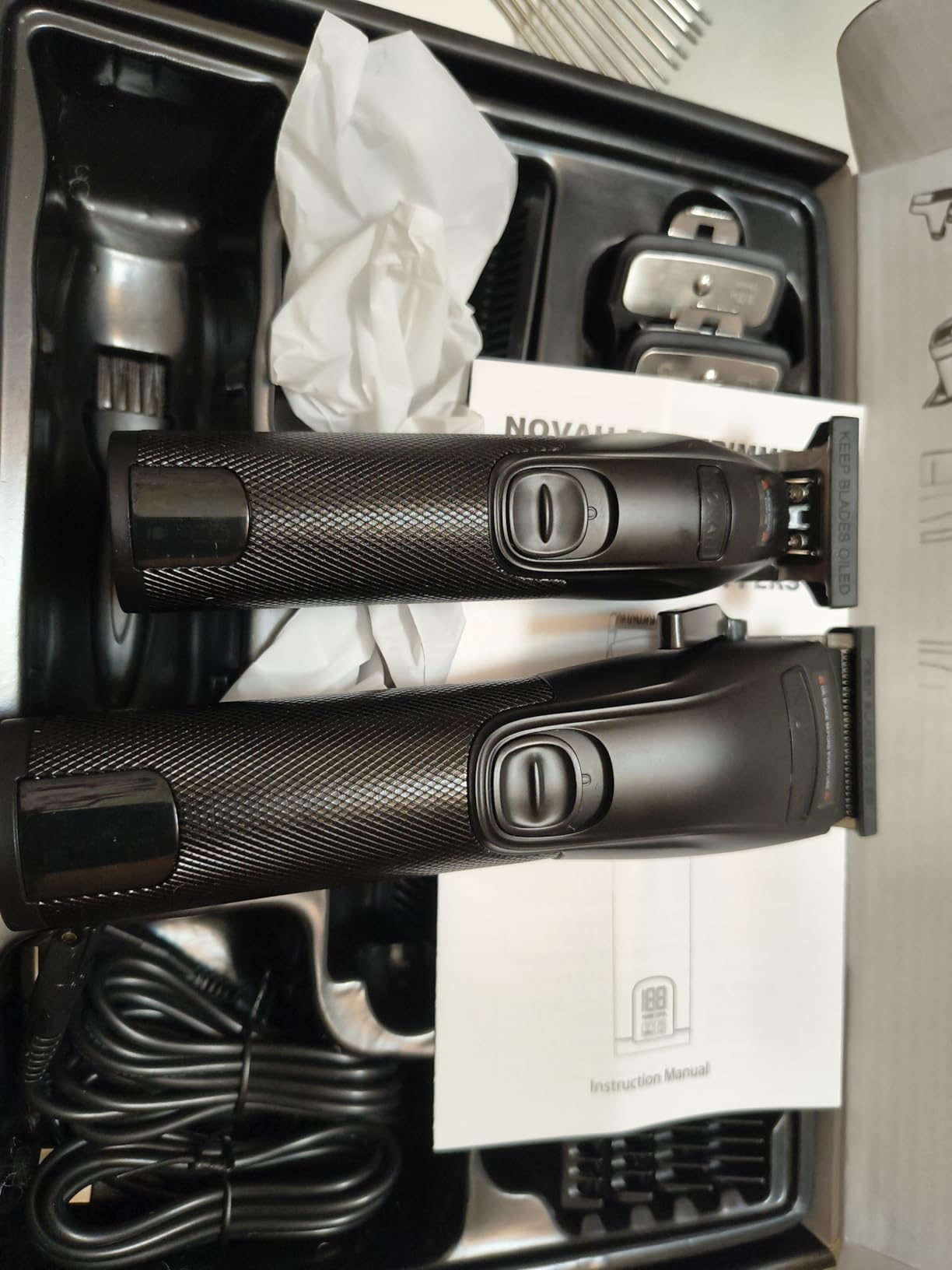 Novah Professional Hair Clippers for Men, Professional Barber Clippers and Trimmer Set, Mens Cordless Hair Clipper for Barbers Haircut Kit Fade customer photo 1