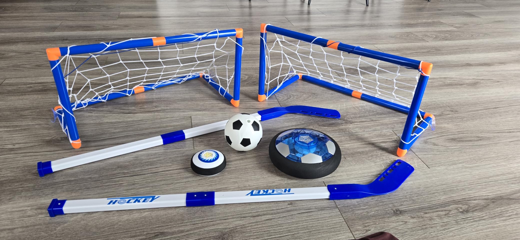 Nazano 3-in-1 Hover Soccer Ball, Kids Toddler Hockey Set with LED Lights, Indoor Outdoor Toys for Kids, Soccer Gift for Boys 6-8 8-12, Birthday, Kids, Boys Girls Age 6, 7, 8, 9, 10, 11, 12 customer photo 1