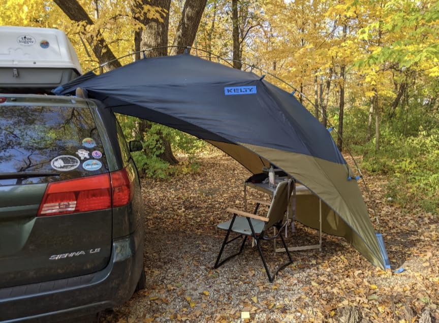 Kelty Sideroads Awning Shelter for Car Camping, Tailgating, and Summer Beach Trips, Protection from Elements and UV, Universal Mount, Sturdy Steel Frame, Easy Setup customer photo 2